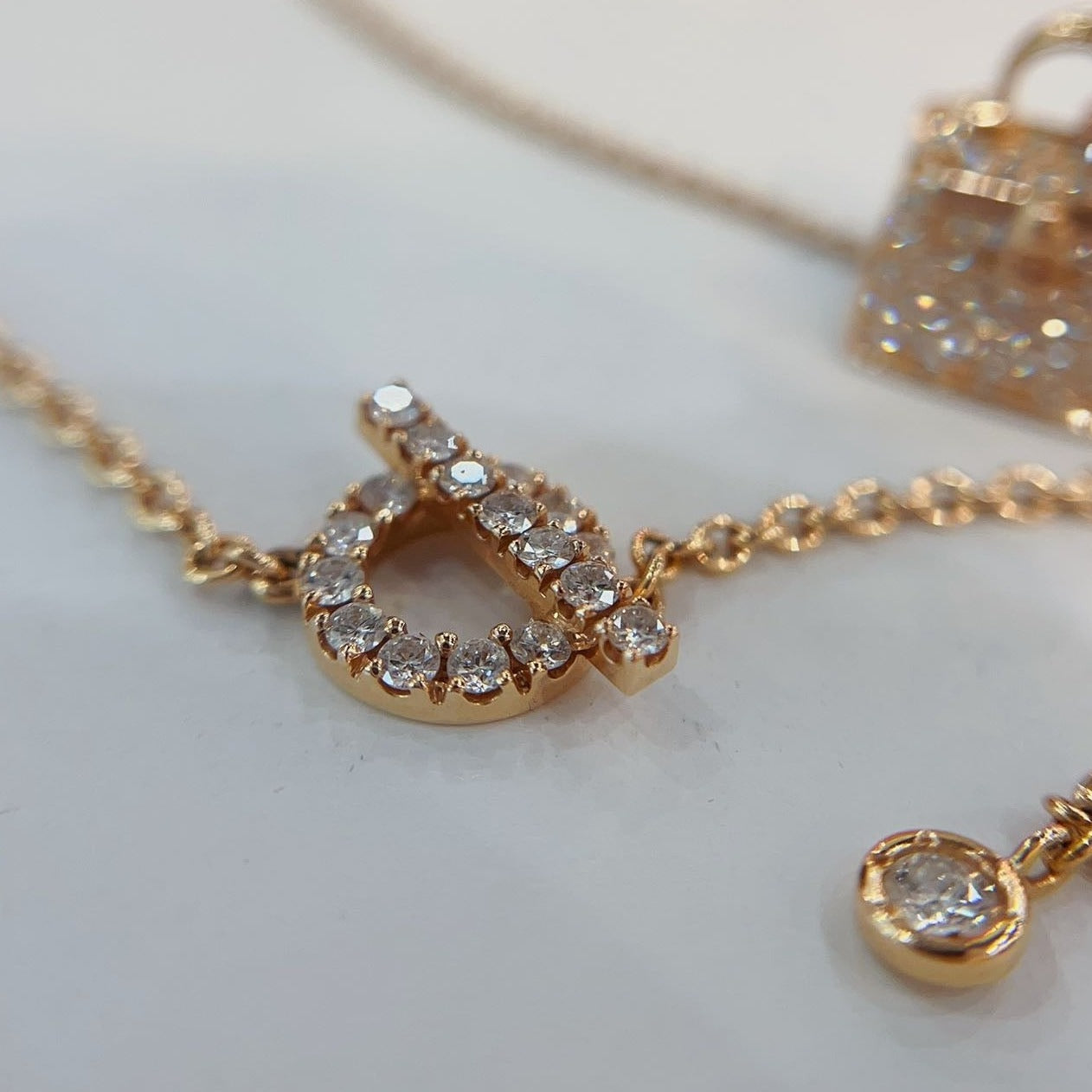 Hermes 18K Rose Gold Diamond Finesse Bracelet