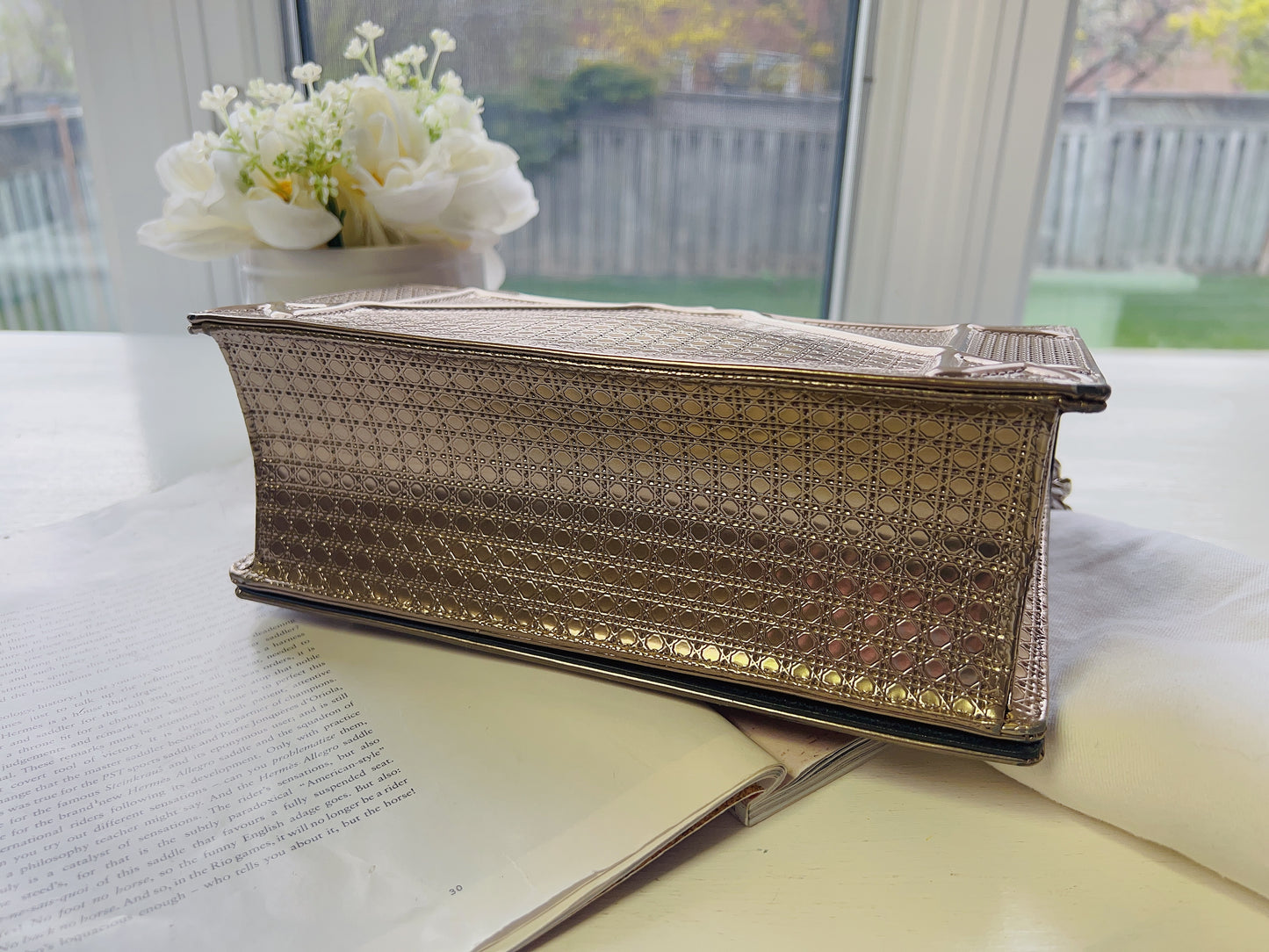 Dior Medium Cannage Diorama Bag Gold