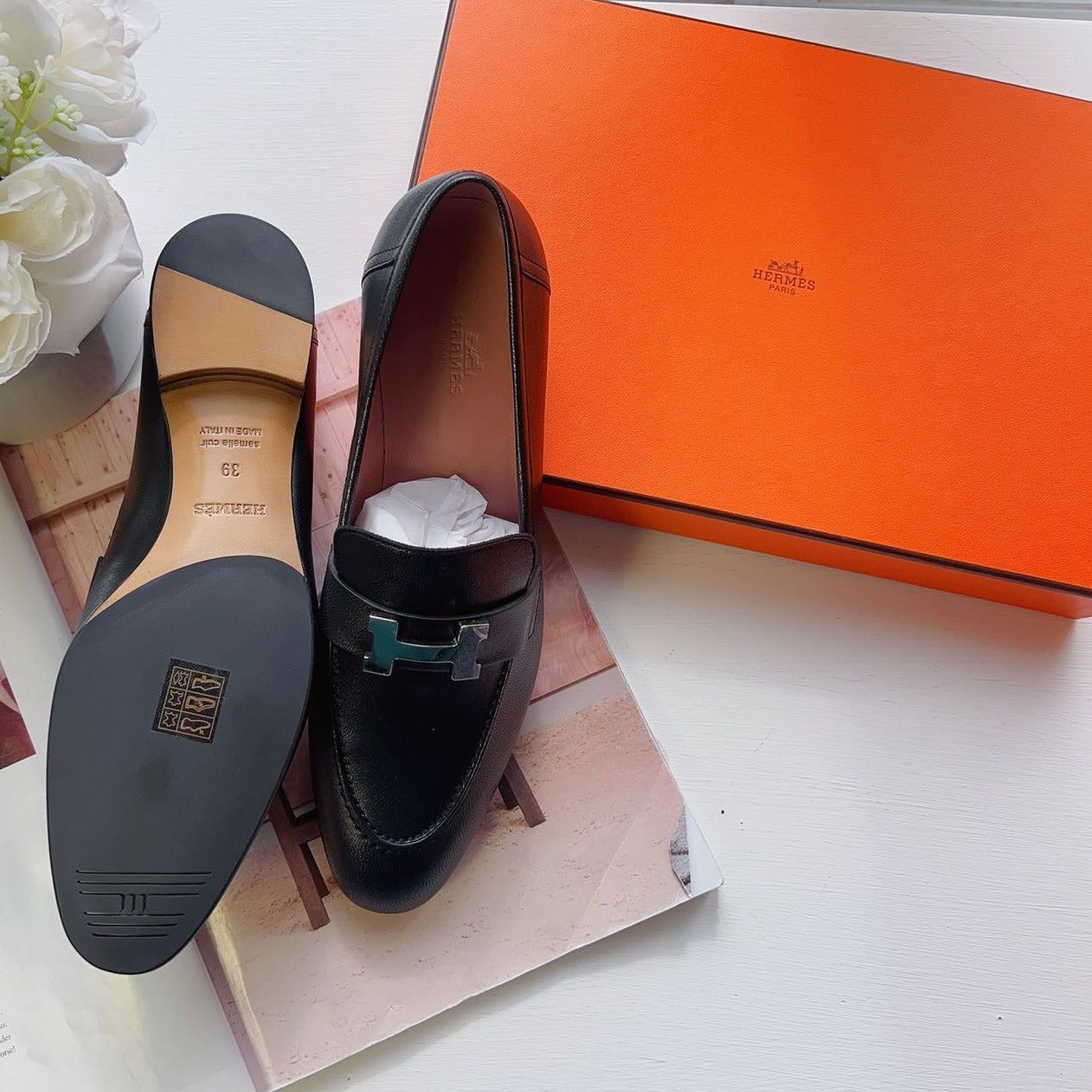 Hermes Paris loafer Size39 New