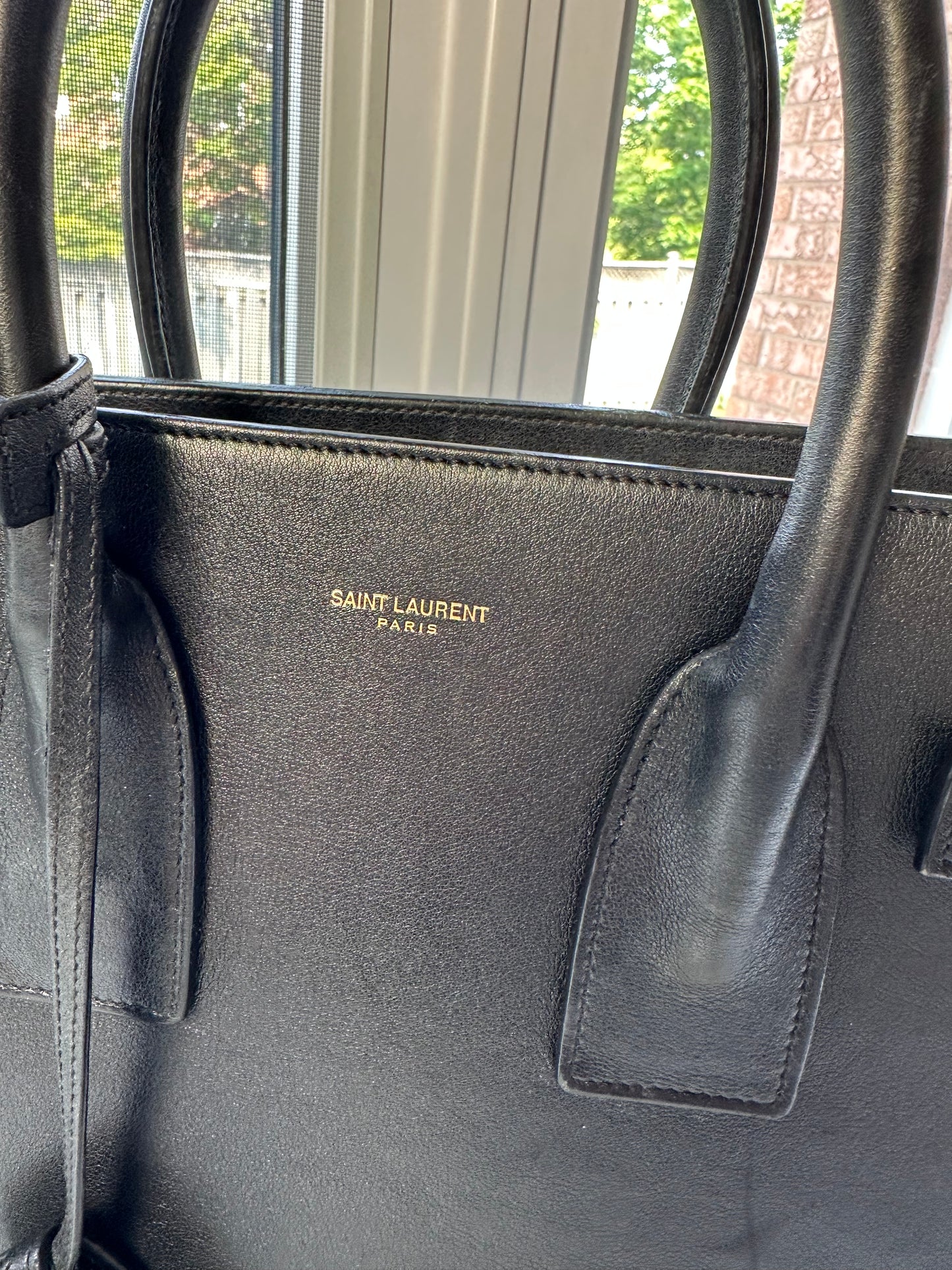 SAINT LAURENT Black Small Sac Du Jour Tote