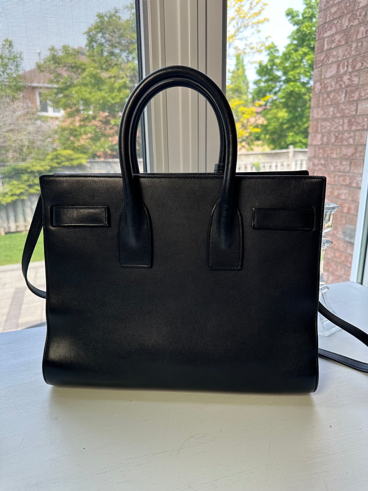 SAINT LAURENT Black Small Sac Du Jour Tote