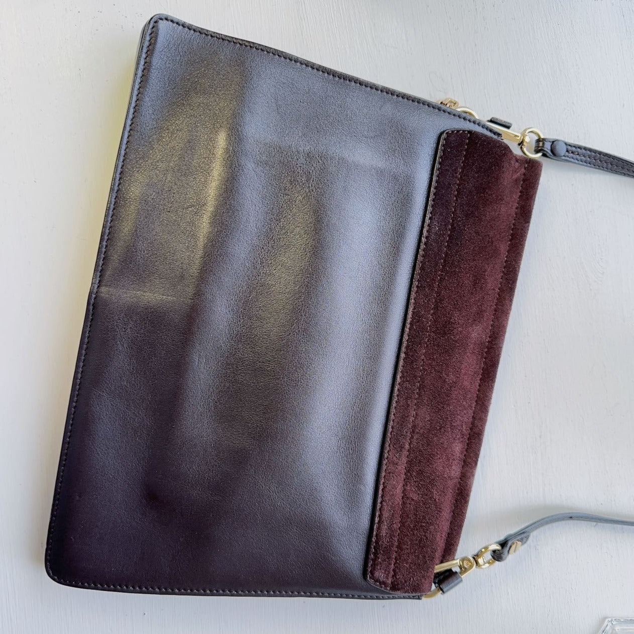 Chloe Feya Medium Prune Suede Shoulder Bag
