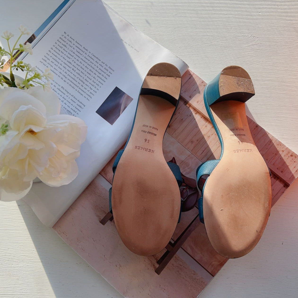 Hermes Oasis H Sandal HEEL CLASSIC Epsom