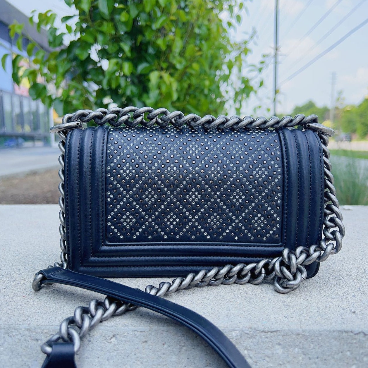 Chanel-Diamond-Studded-Boy-Bag-Small-Back