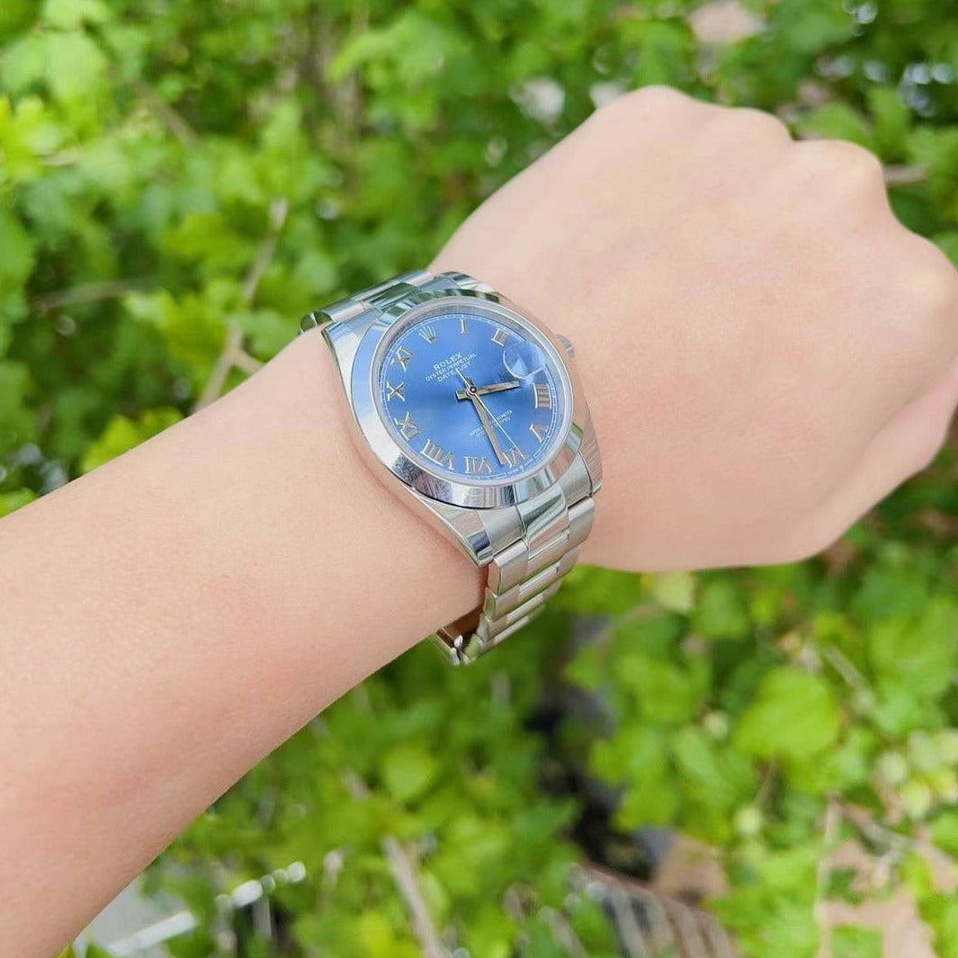 Rolex 2022 Datejust 41 BLUE ROMAN 116300