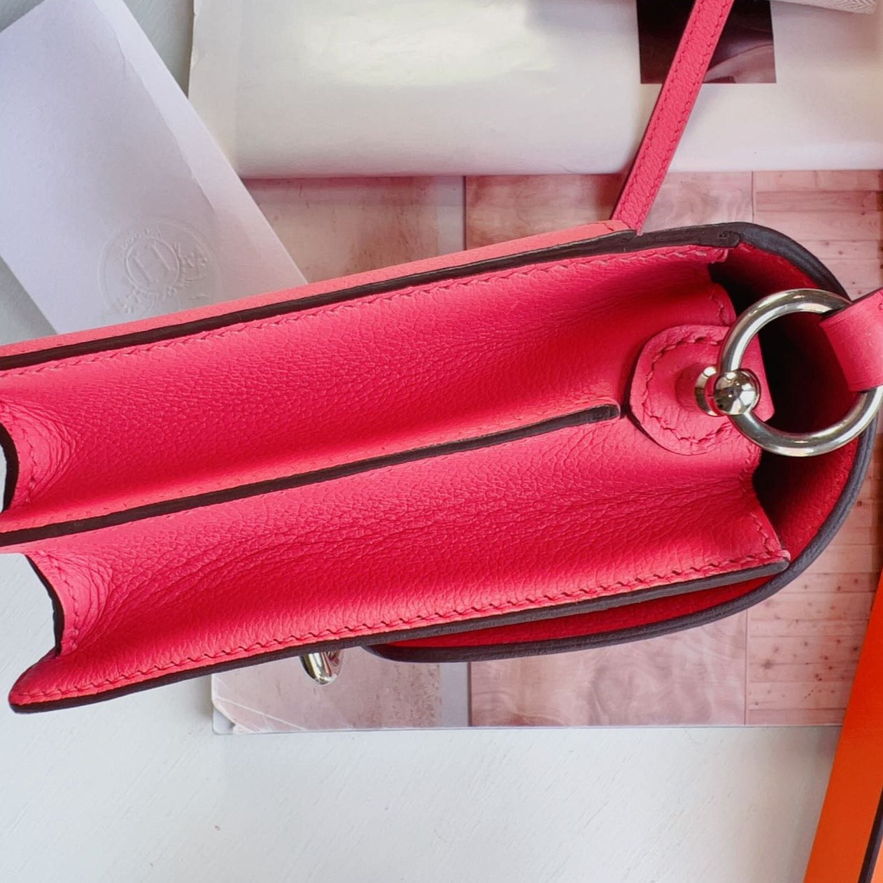 Hermès Mini Roulis 8W Shoulder Crossbody Bag Evercolor Leather
