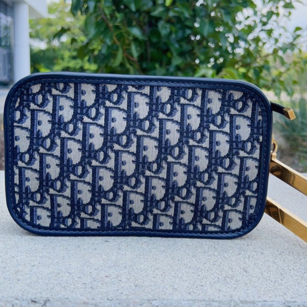 Dior Oblique Diorquake Clutch Blue