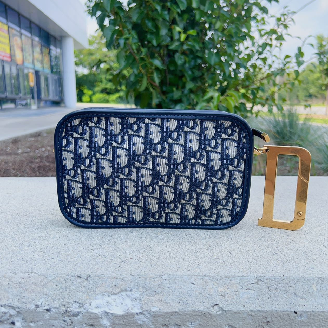 Dior Oblique Diorquake Clutch Blue