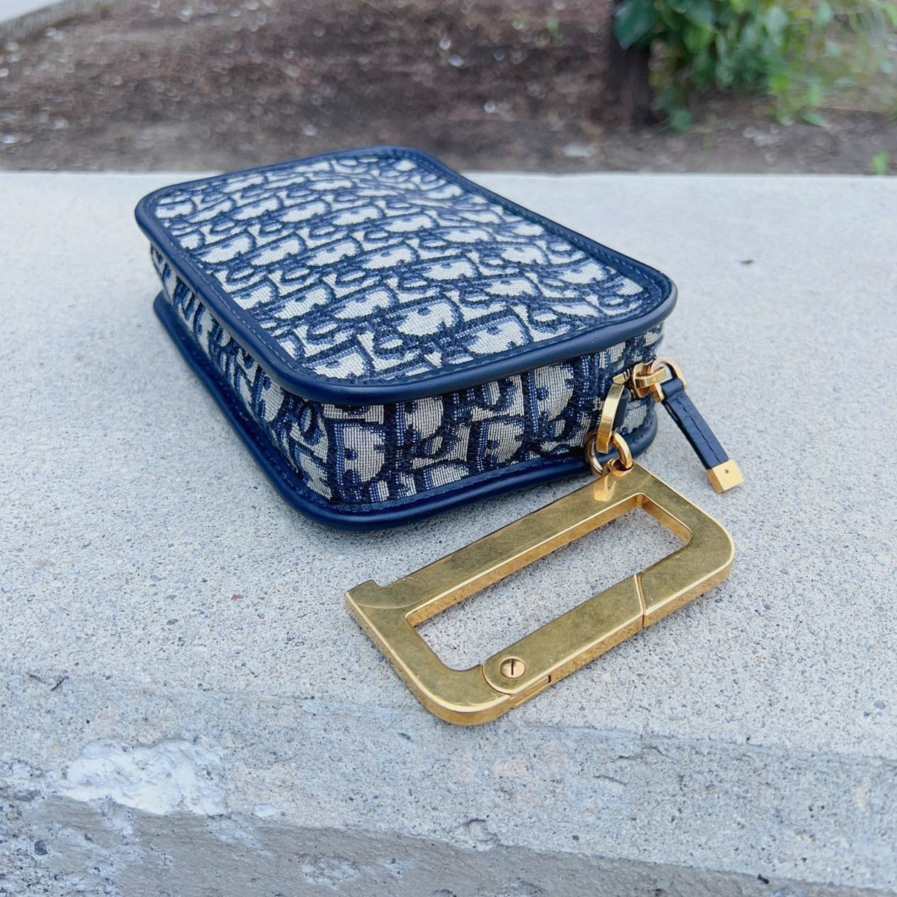 Dior Oblique Diorquake Clutch Blue