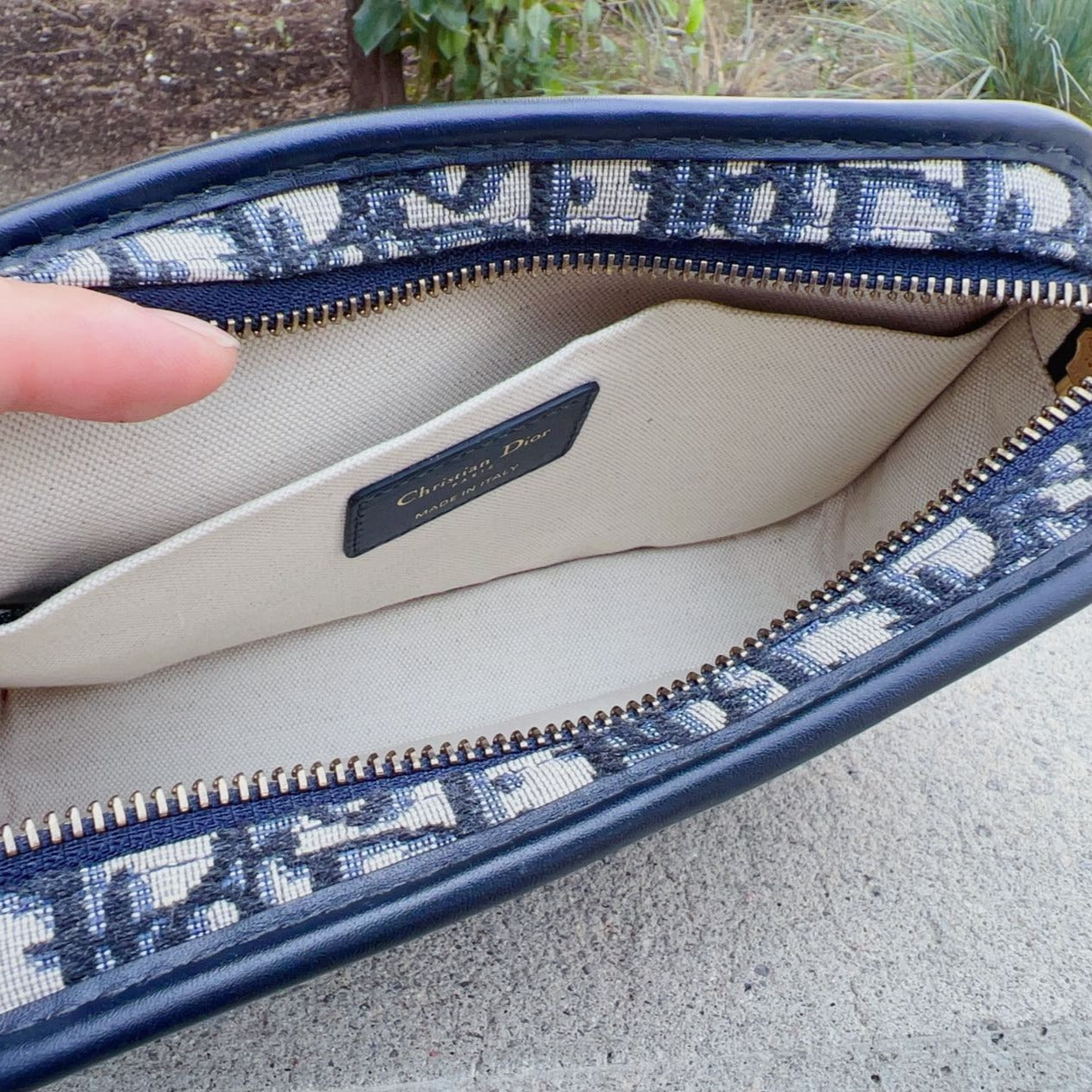 Dior Oblique Diorquake Clutch Blue