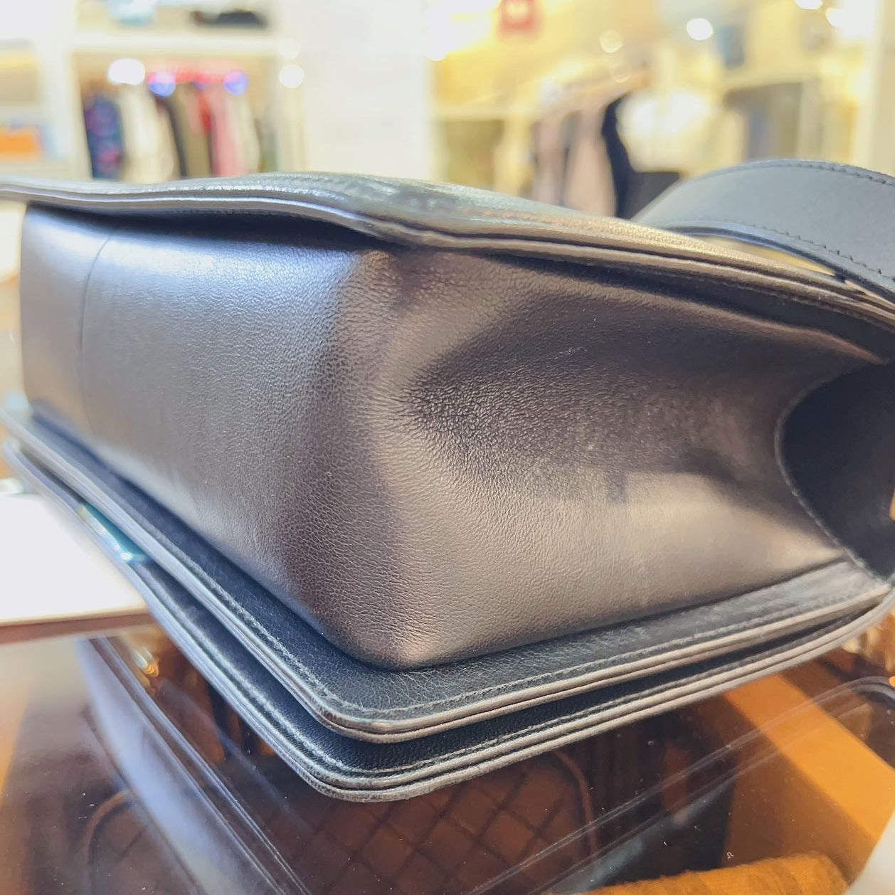 Chanel-Medium-Le-Boy-Black-Gold-Hardware-Coners