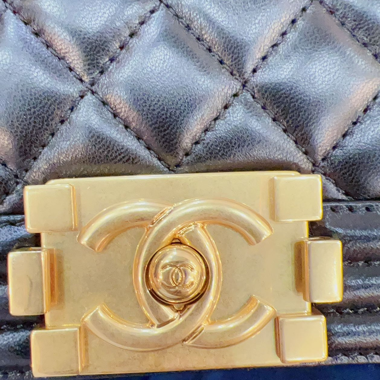 Chanel-Medium-Le-Boy-Black-Gold-Hardware-Hardware