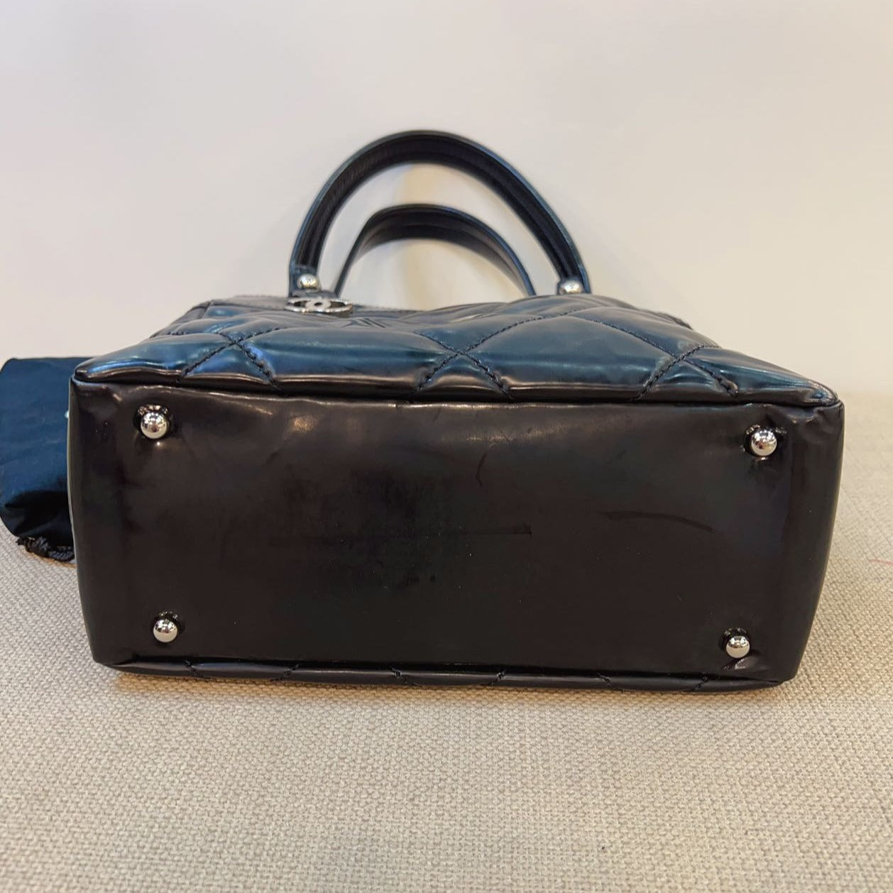 Chanel-Black-Quilted-Leather-Petite-Paris-Biarritz-Shopping-Tote-Bag-Bottom