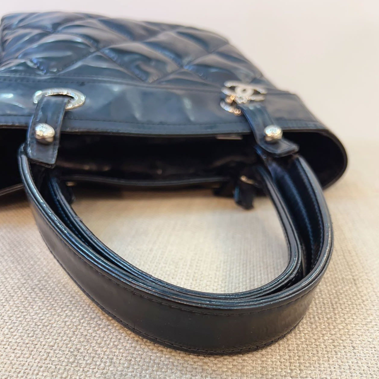 Chanel-Black-Quilted-Leather-Petite-Paris-Biarritz-Shopping-Tote-Bag-Handle