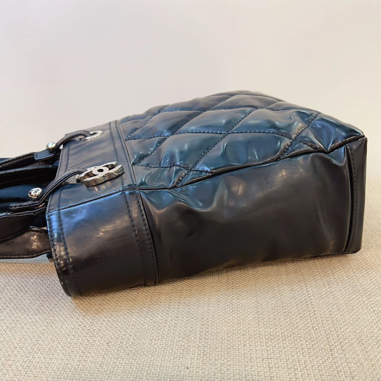 Chanel Black Quilted Leather Petite Paris Biarritz Shopping Tote