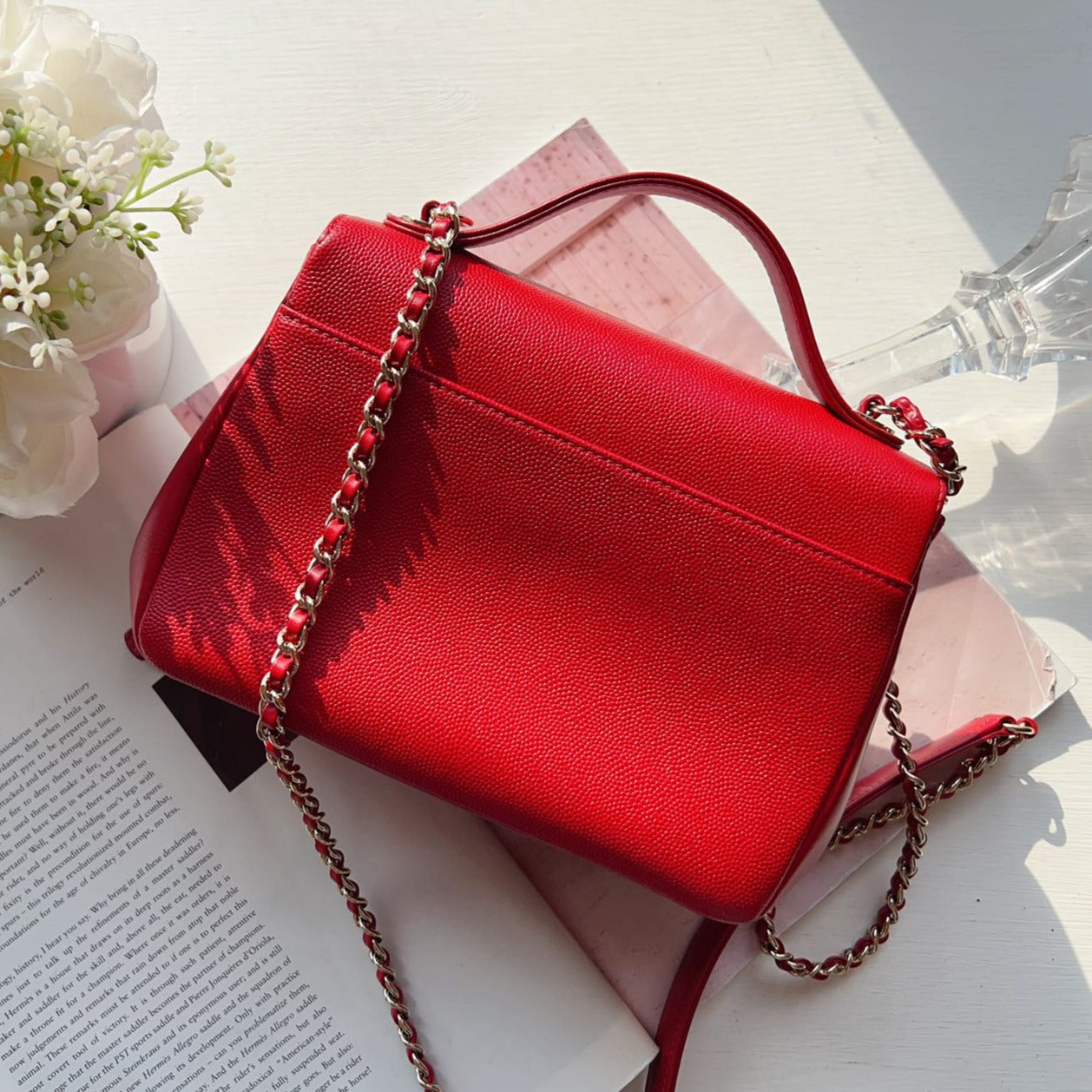 Chanel-Small-Business-Affinity-Flap-Caviar-Red-GHW