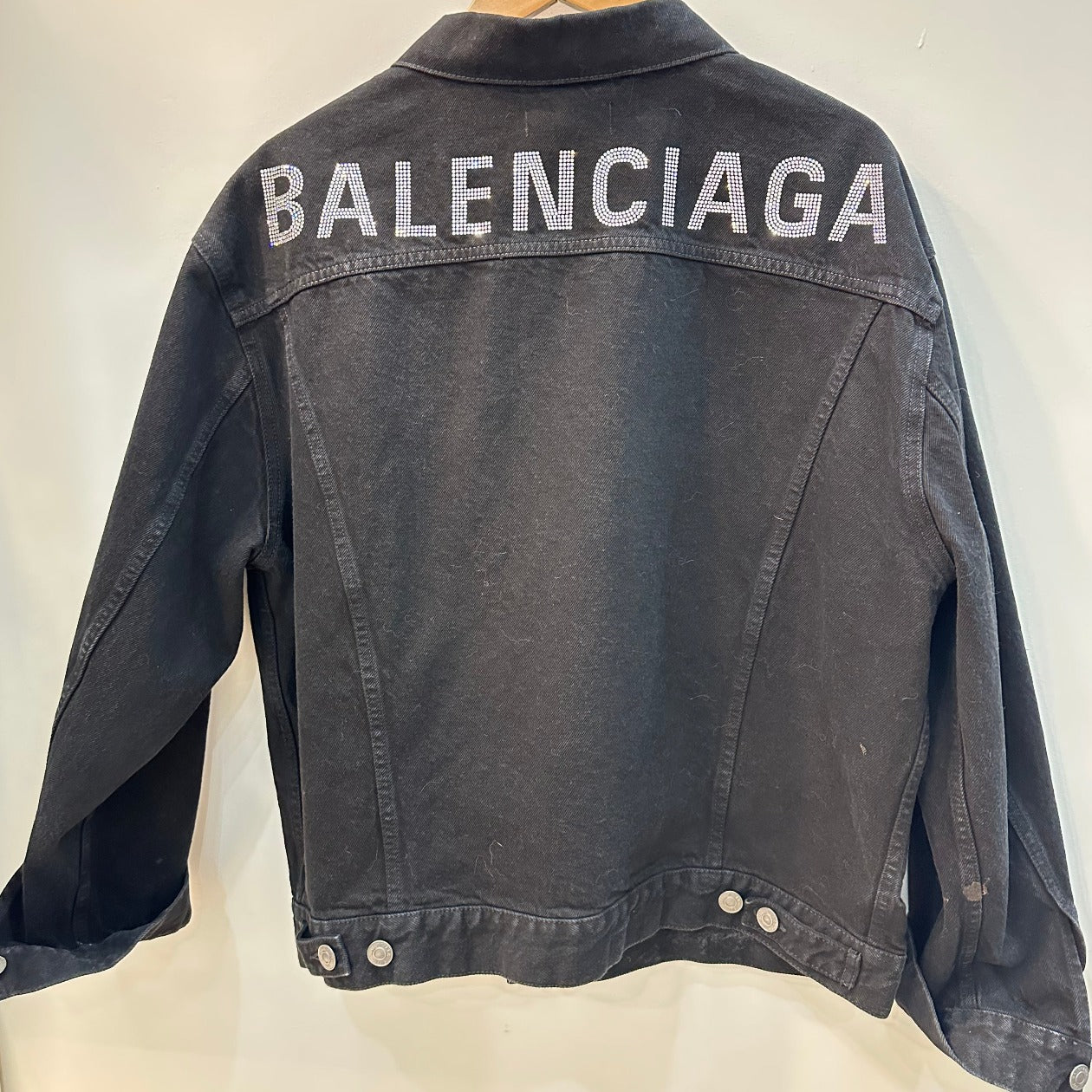 BALENCIAGA JAPANESE ALL BLACK DENIM JACKET