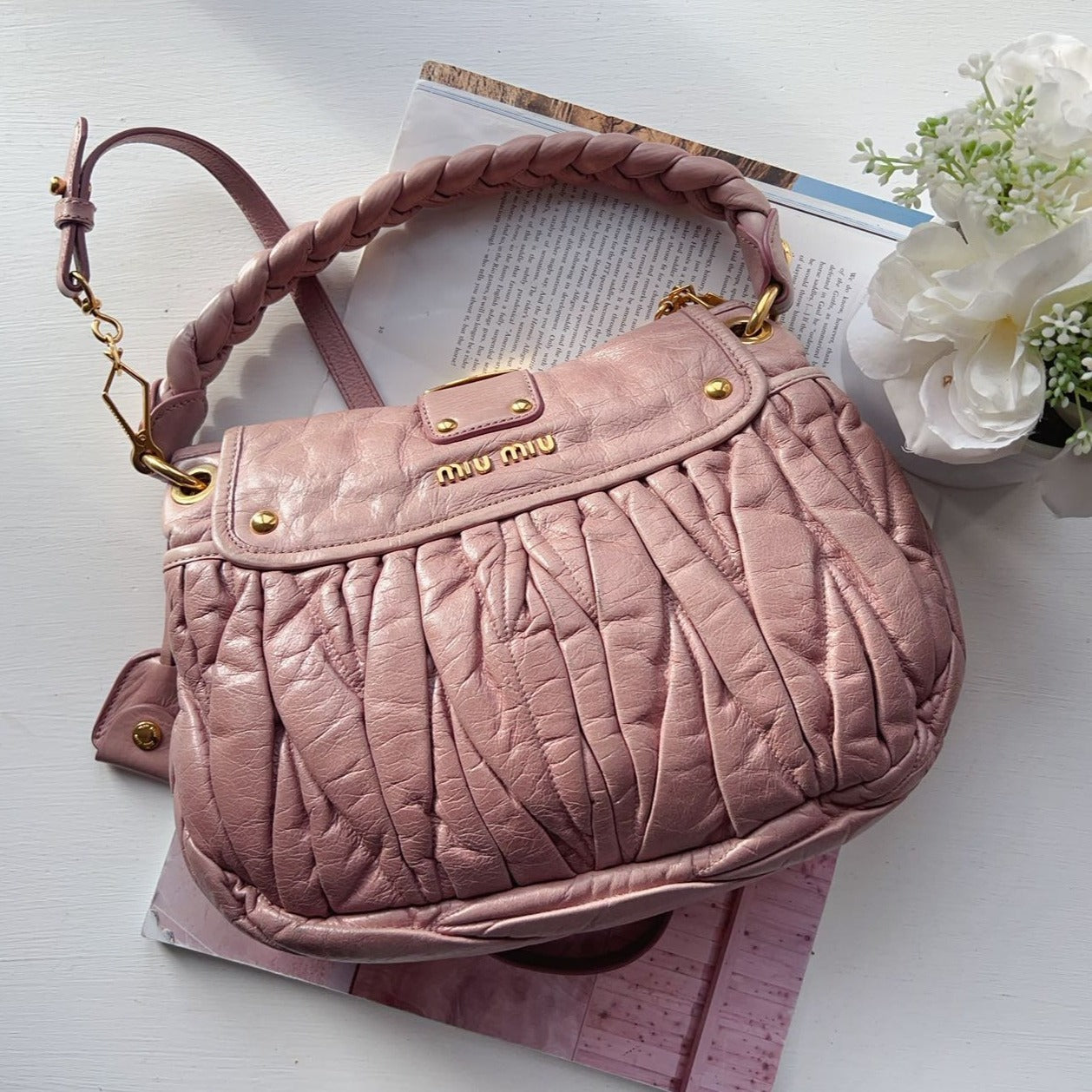 Miu Miu Leather Shoulder Bag