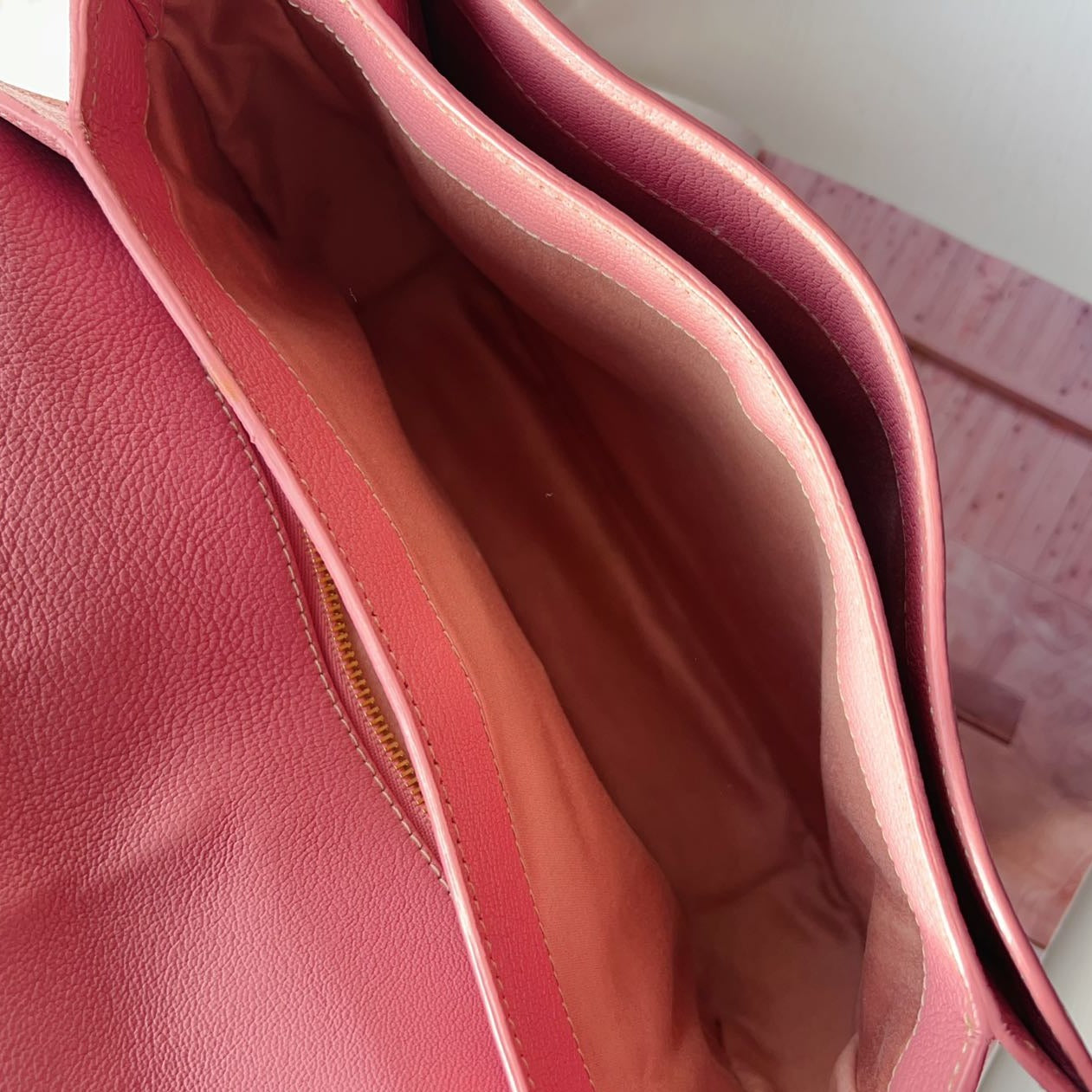 Miu Miu Pink Madras Leather Push Lock Flap Top Handle Bag