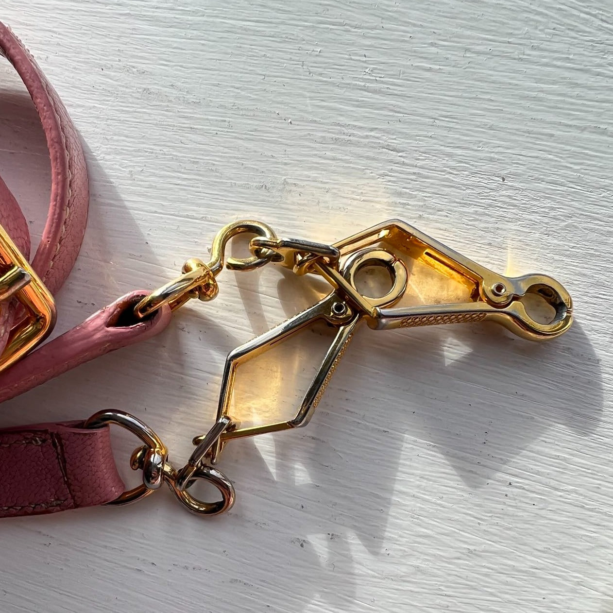 Miu Miu Pink Madras Leather Push Lock Flap Top Handle Bag