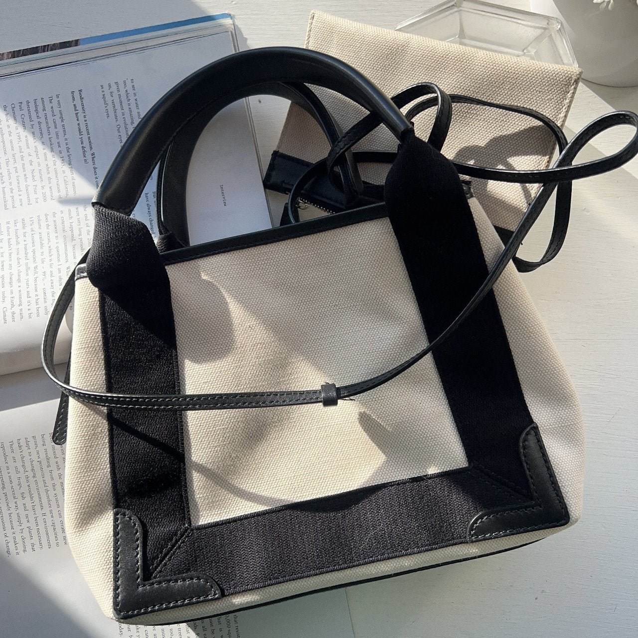 BALENCIAGA CABAS Denim Tote Bag