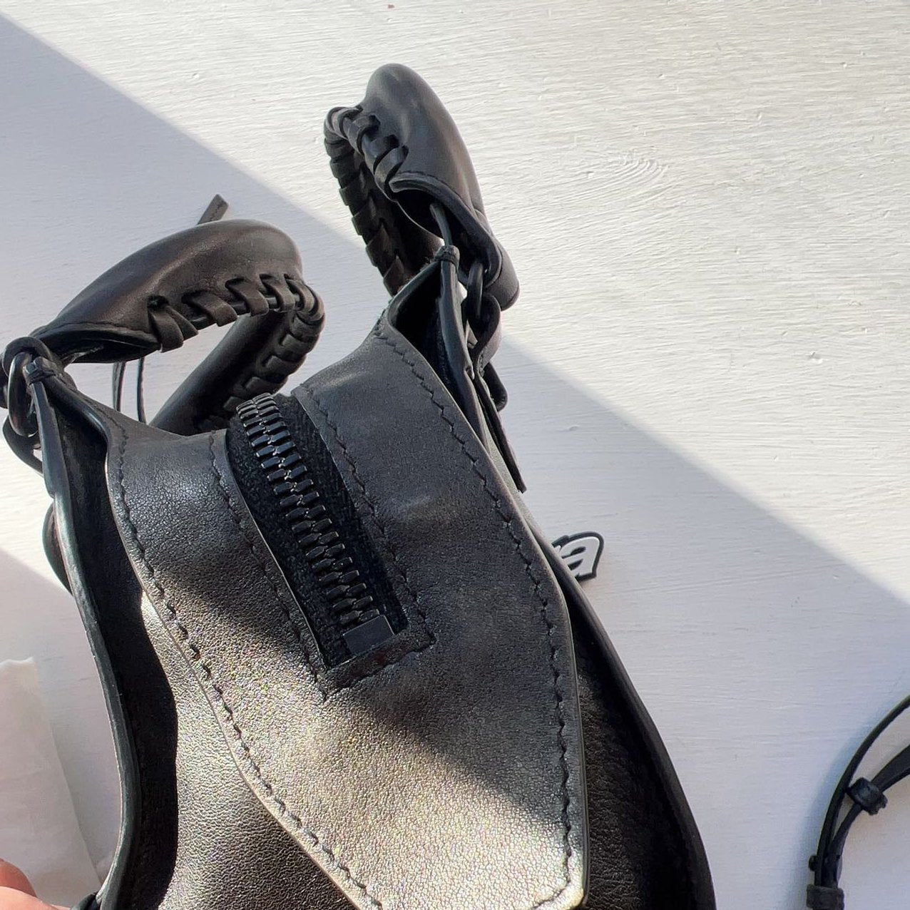 BALENCIAGA Leather Black Leather Mini Neo Classic Tote
