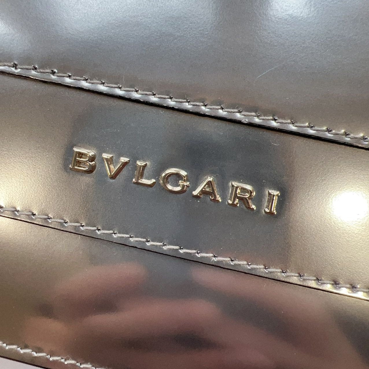 BVLGARI Metallic Calfskin Serpenti Forever Crossbody Bag Silver
