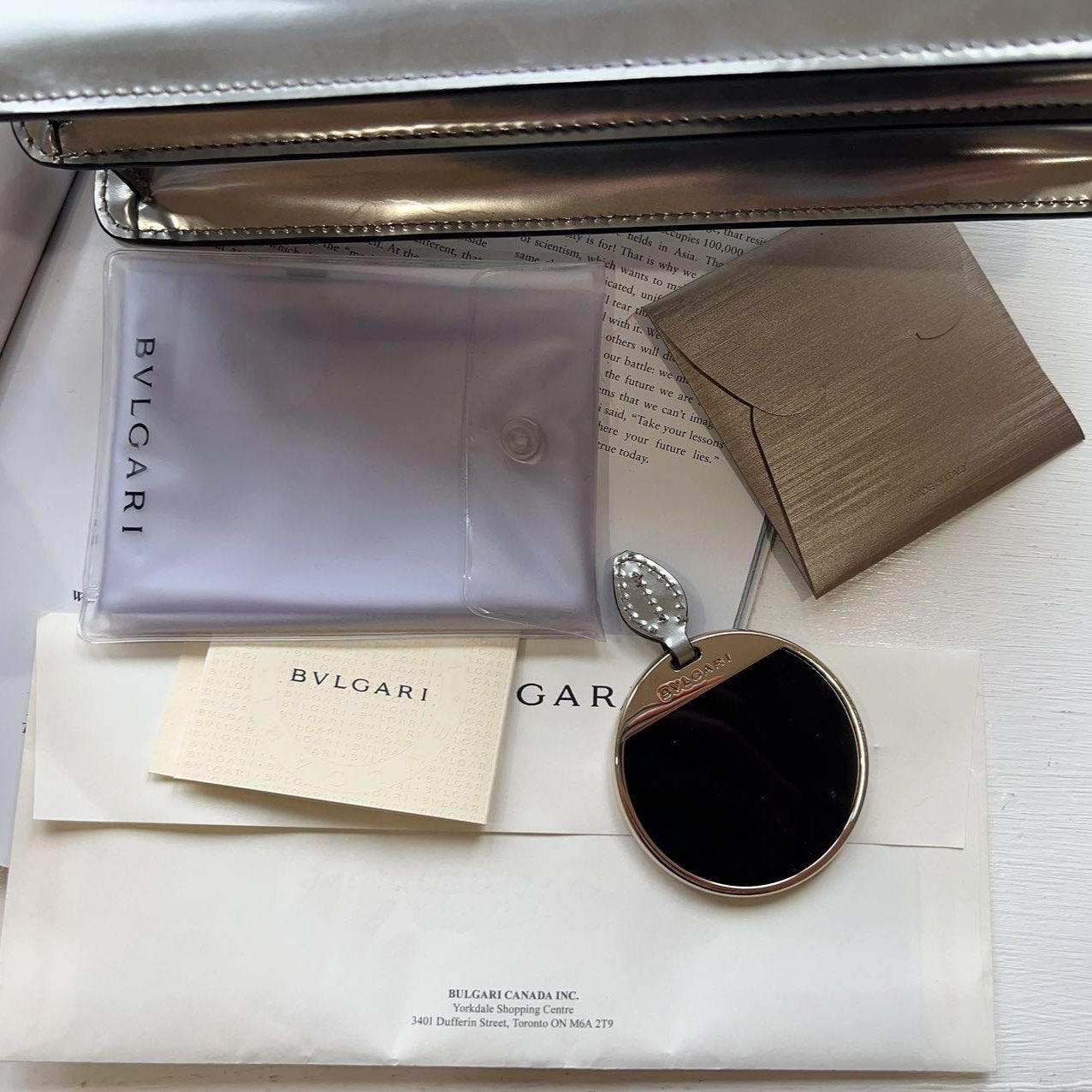 BVLGARI Metallic Calfskin Serpenti Forever Crossbody Bag Silver