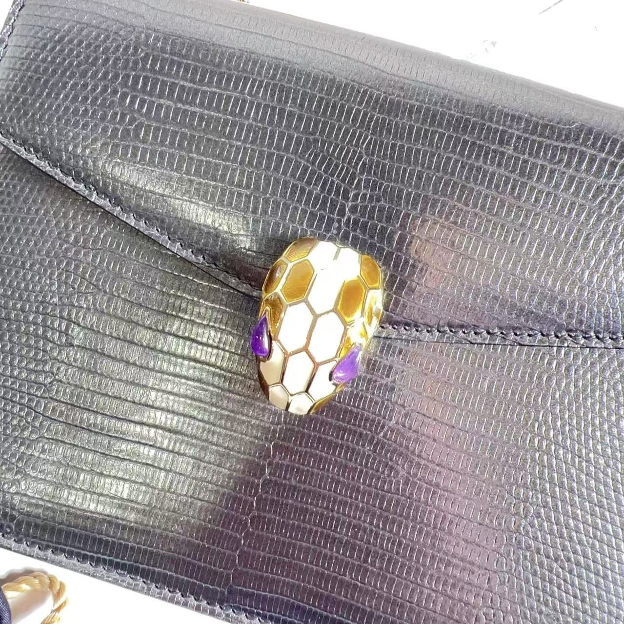 BVLGARI Serpenti Lizard Bag