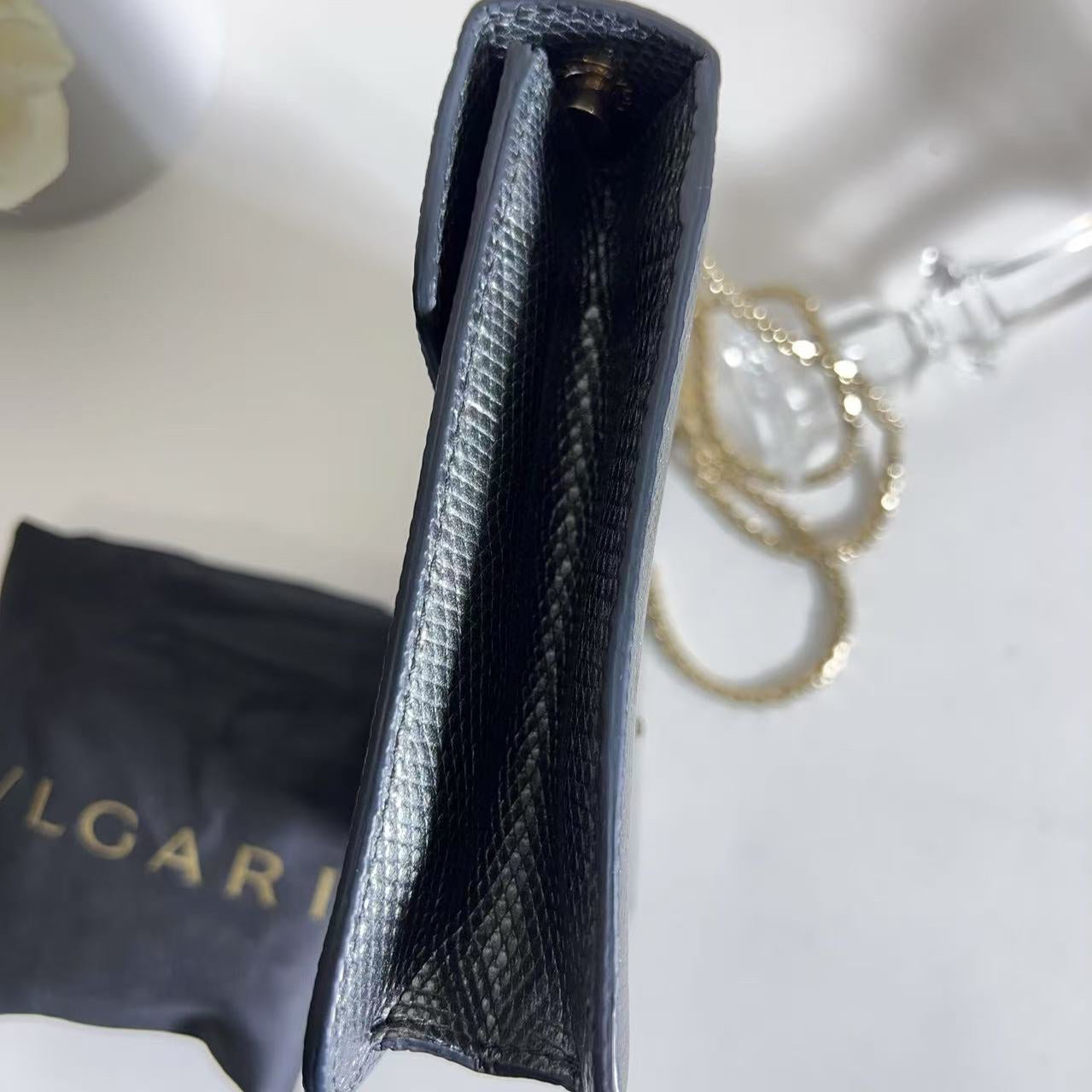 BVLGARI Serpenti Lizard Bag