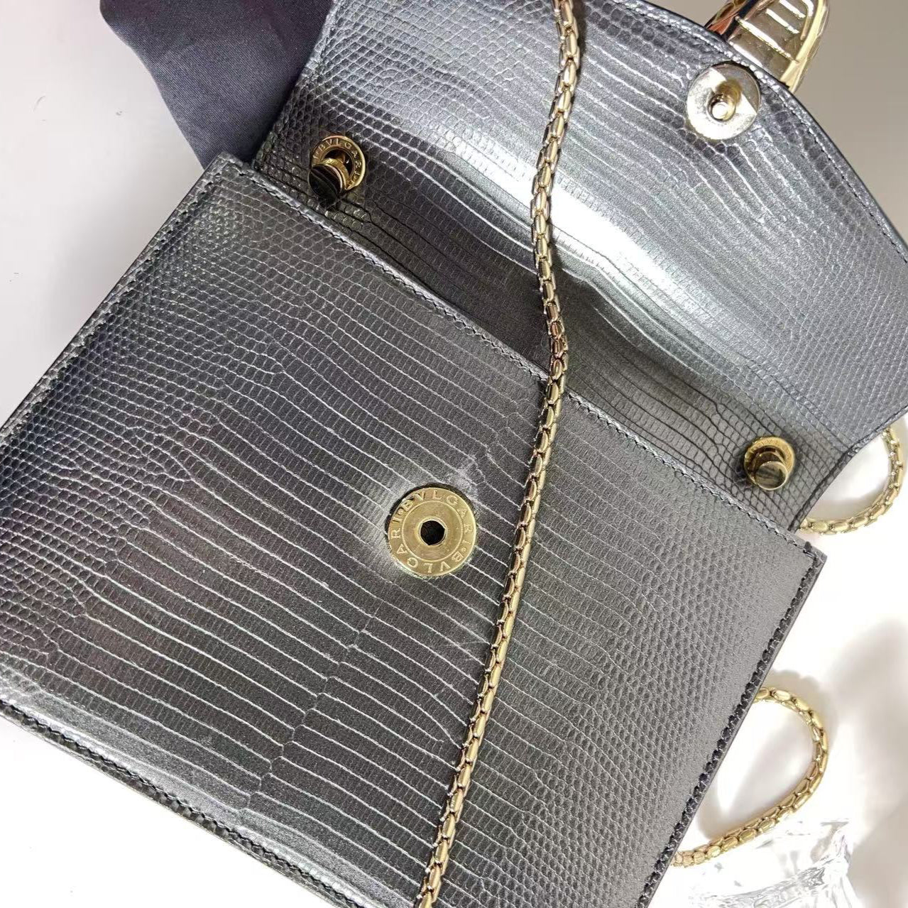BVLGARI Serpenti Lizard Bag