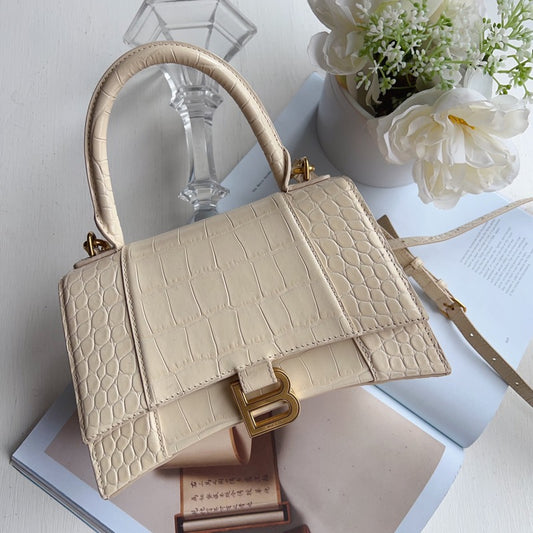 Balenciaga Embossed Hourglass S Top Handle Bag