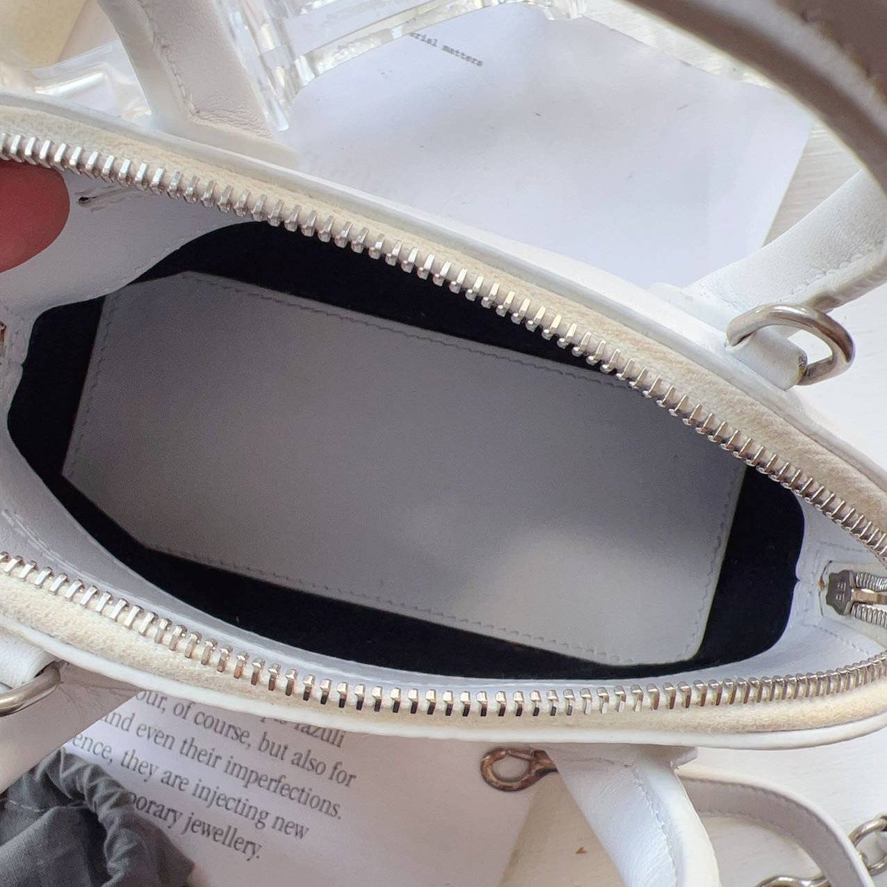 Balenciaga City Bag Chats Mini Balenciaga Leather White