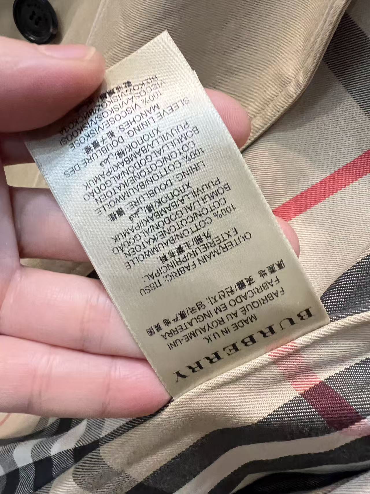 Burberry Beige Kensington Trench Coat US00