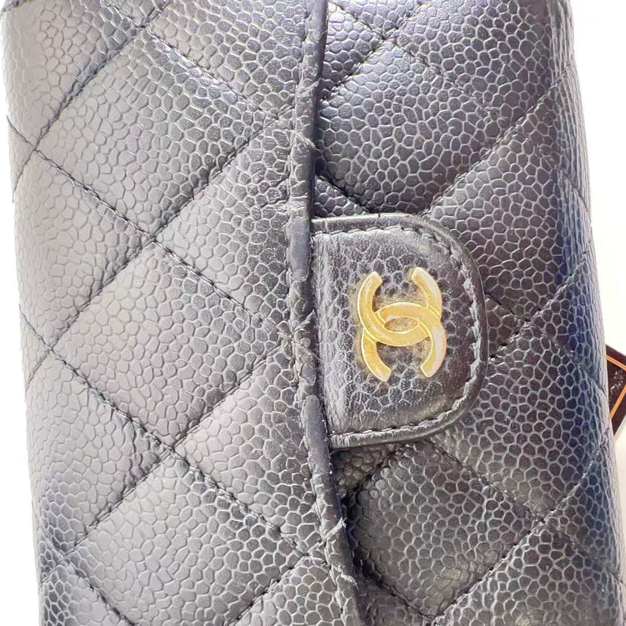 CHANEL Classic Small Flap Trifold Wallet Caviar Black