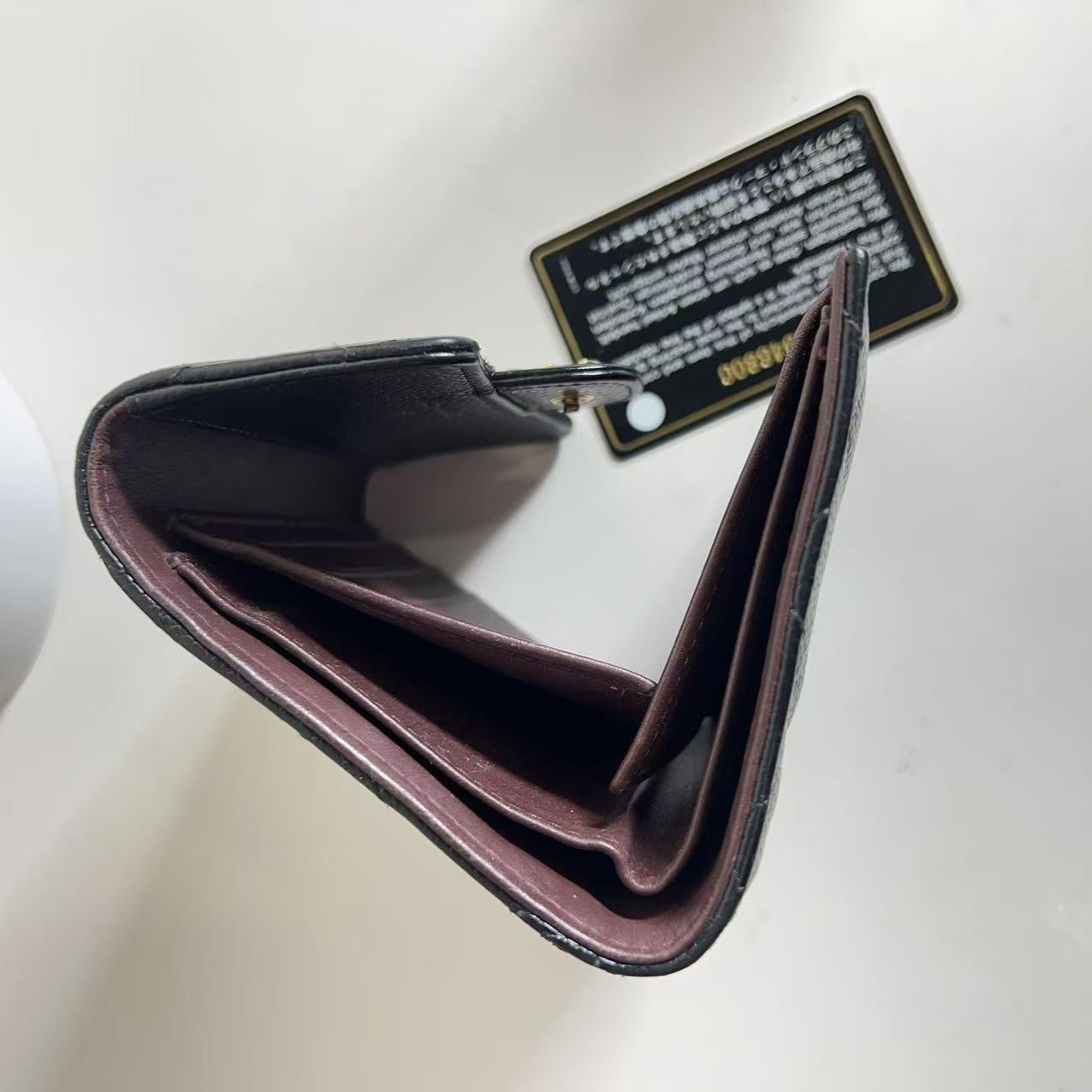 CHANEL Classic Small Flap Trifold Wallet Caviar Black
