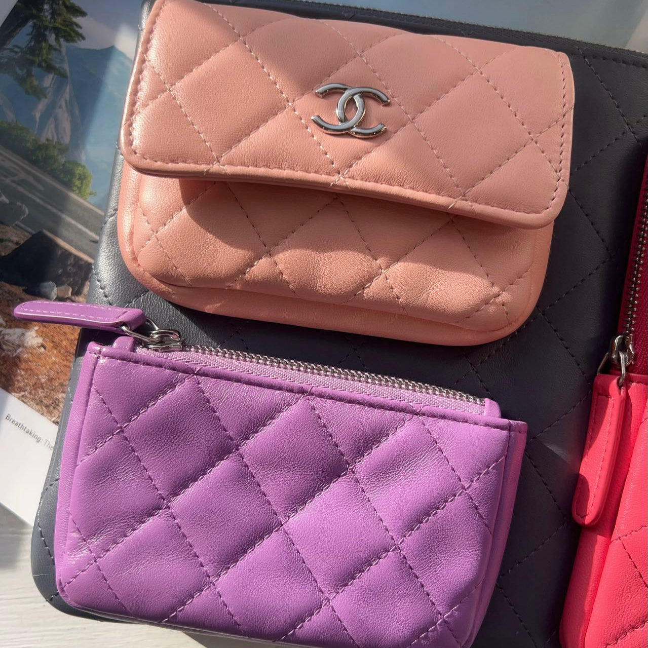 CHANEL Rare ︎Multicolor clutch bag wallet - Pocket Zip