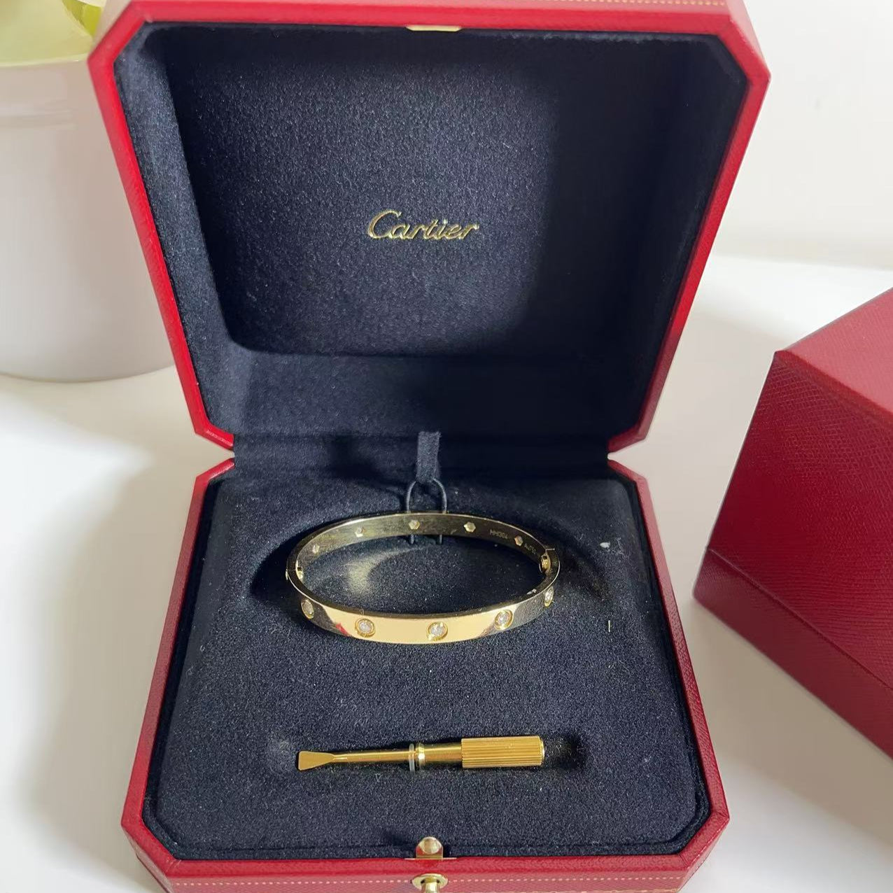 Cartier 10 Diamond LOVE Bracelet, Classic Model Yellow Gold 2019