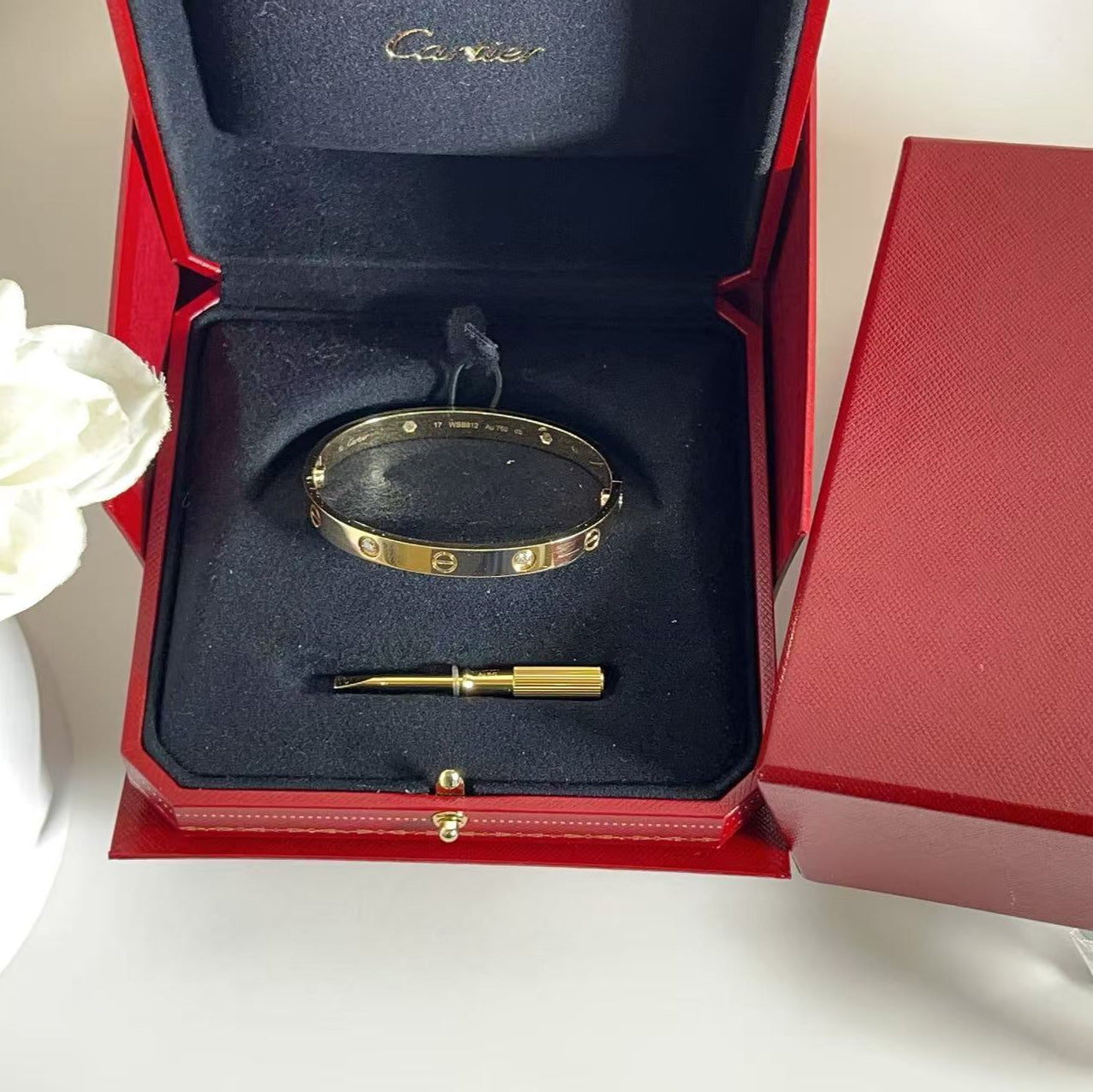 Cartier LOVE Bracelet, 4 Diamonds Yellow Gold 2024