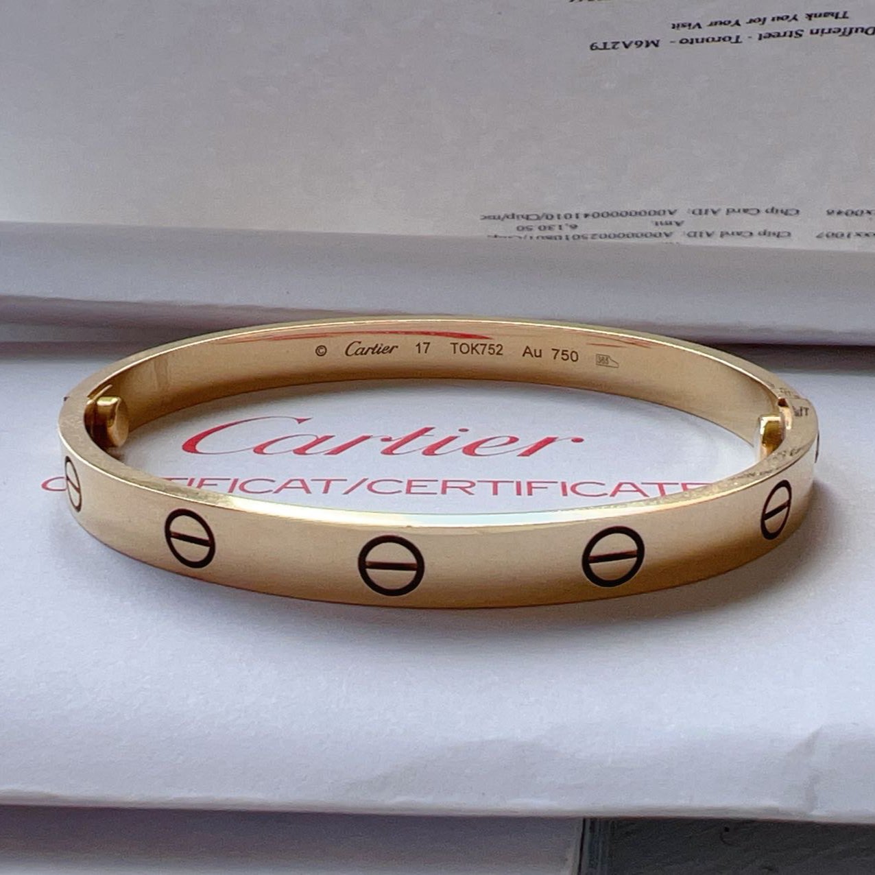 Cartier Love Bracelet 18K Gold Size17 2023