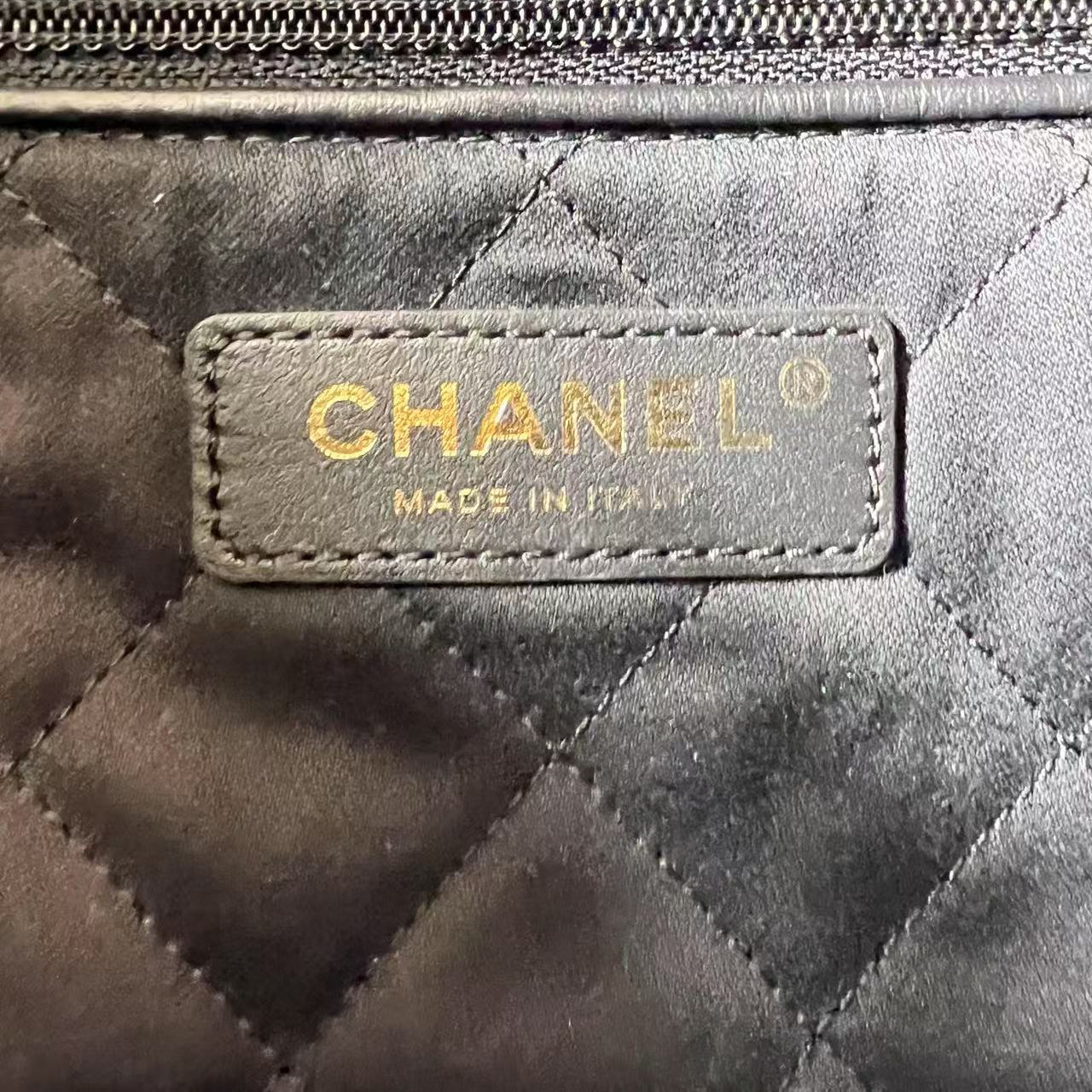 Chanel 22 Small Handbag Shiny Calfskin & Silver Tone Metal Black