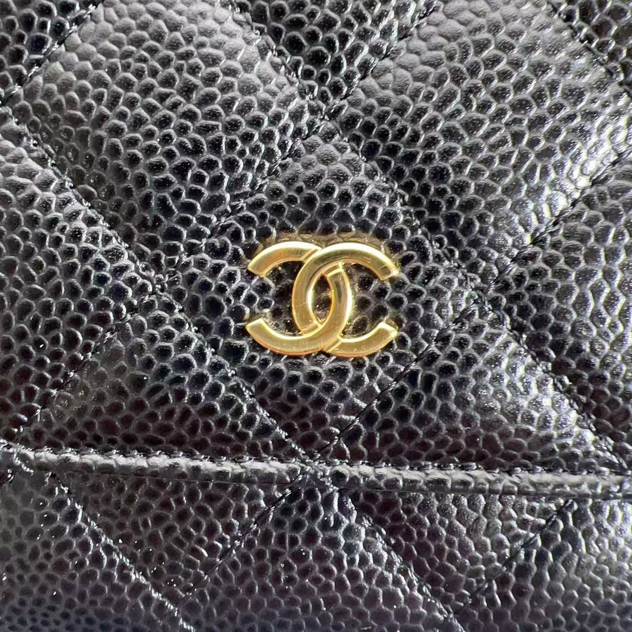 Chanel Caviar Classic Wallet on Chain Black