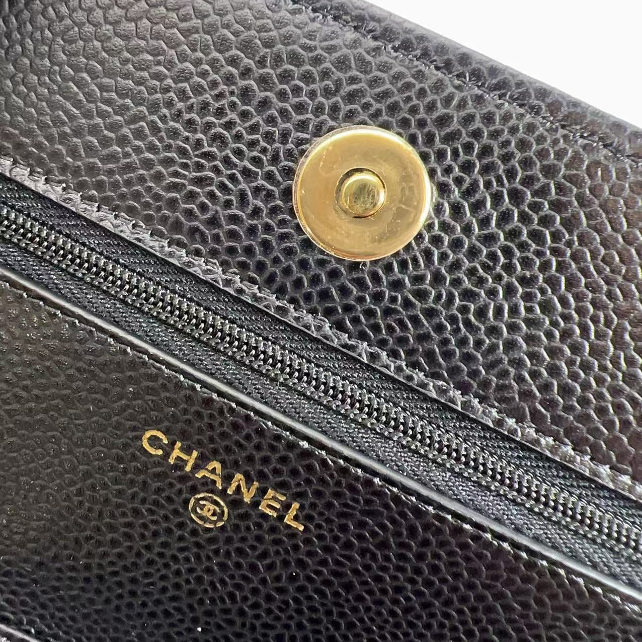 Chanel Caviar Classic Wallet on Chain Black