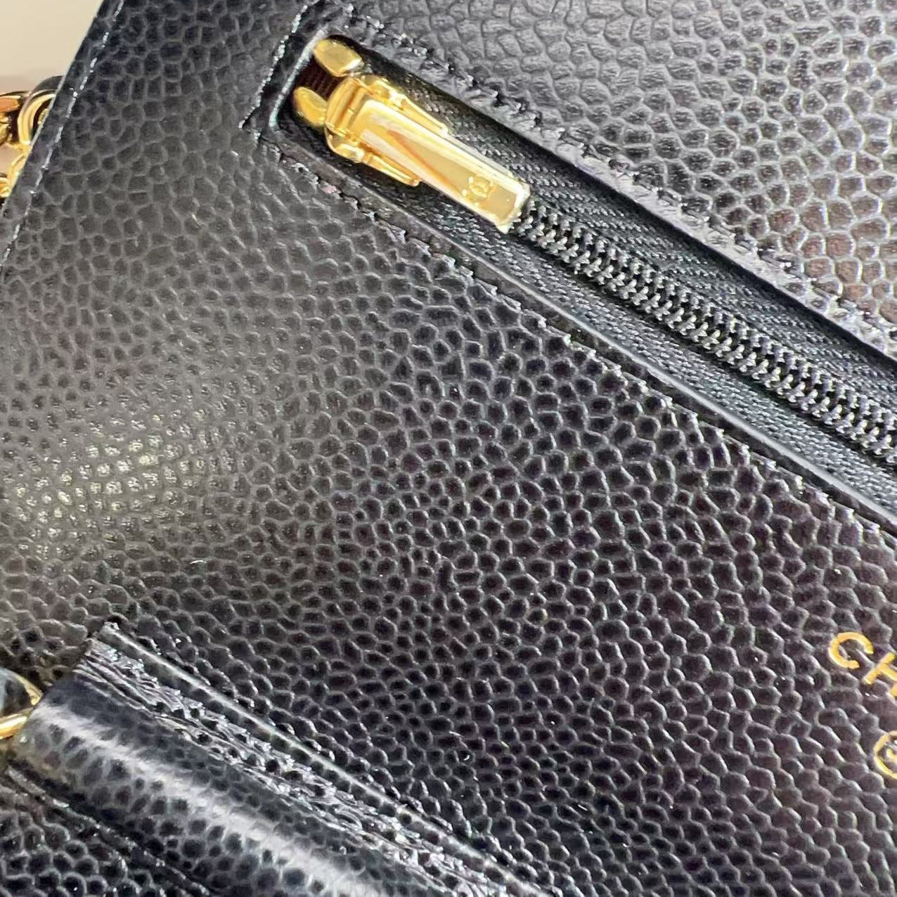 Chanel Caviar Classic Wallet on Chain Black