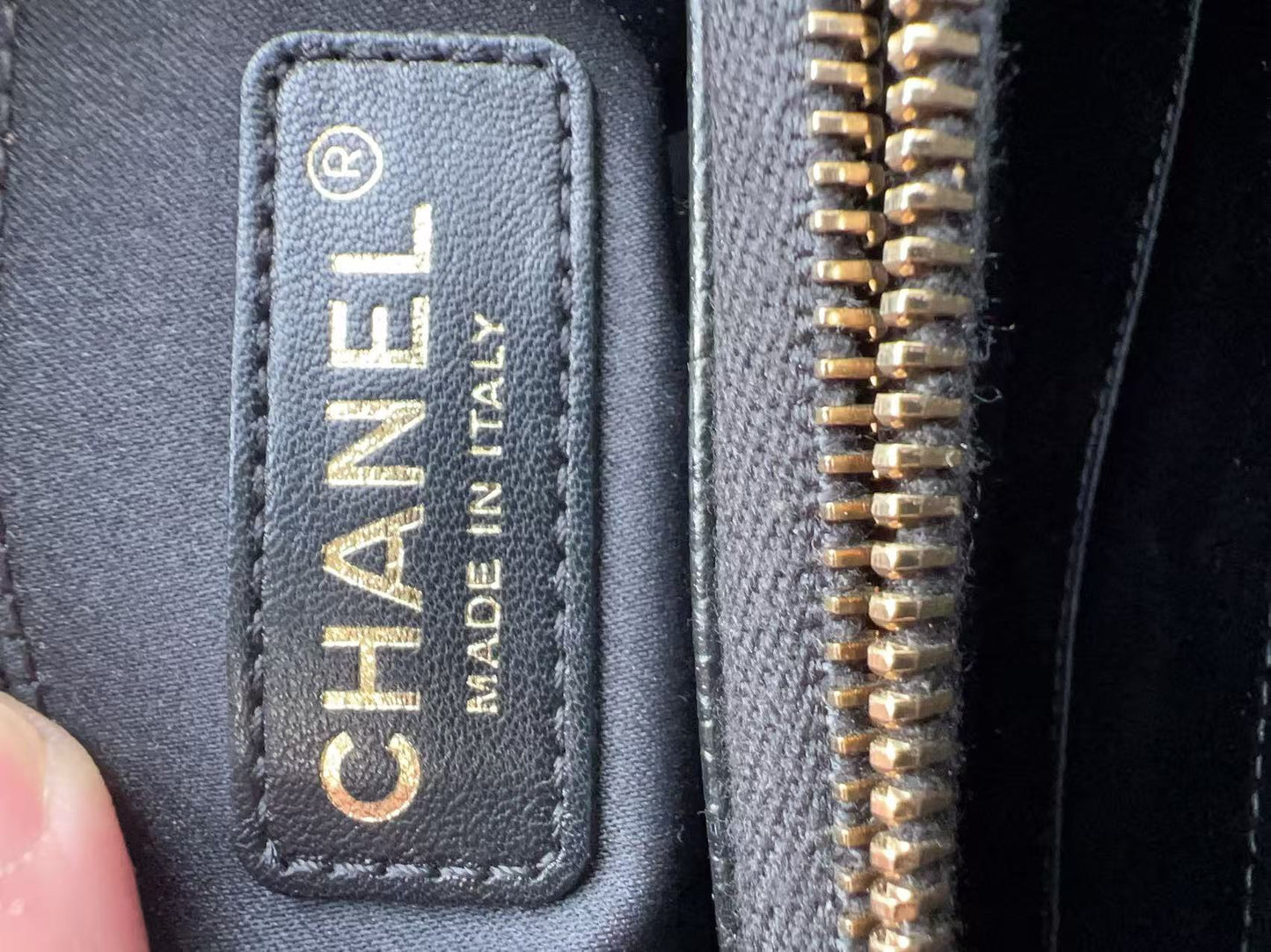 Chanel Caviar GST Black Quilted Shopping Tote Gold