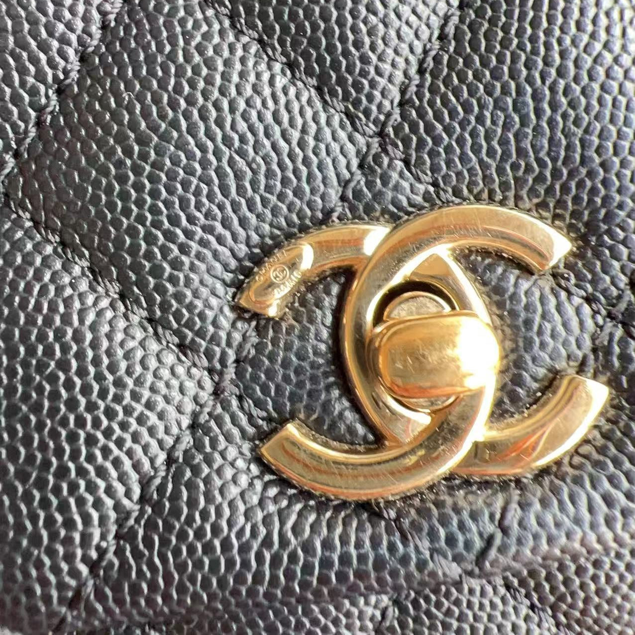 Chanel Caviar Mini Caviar Coco Handle Bag Black