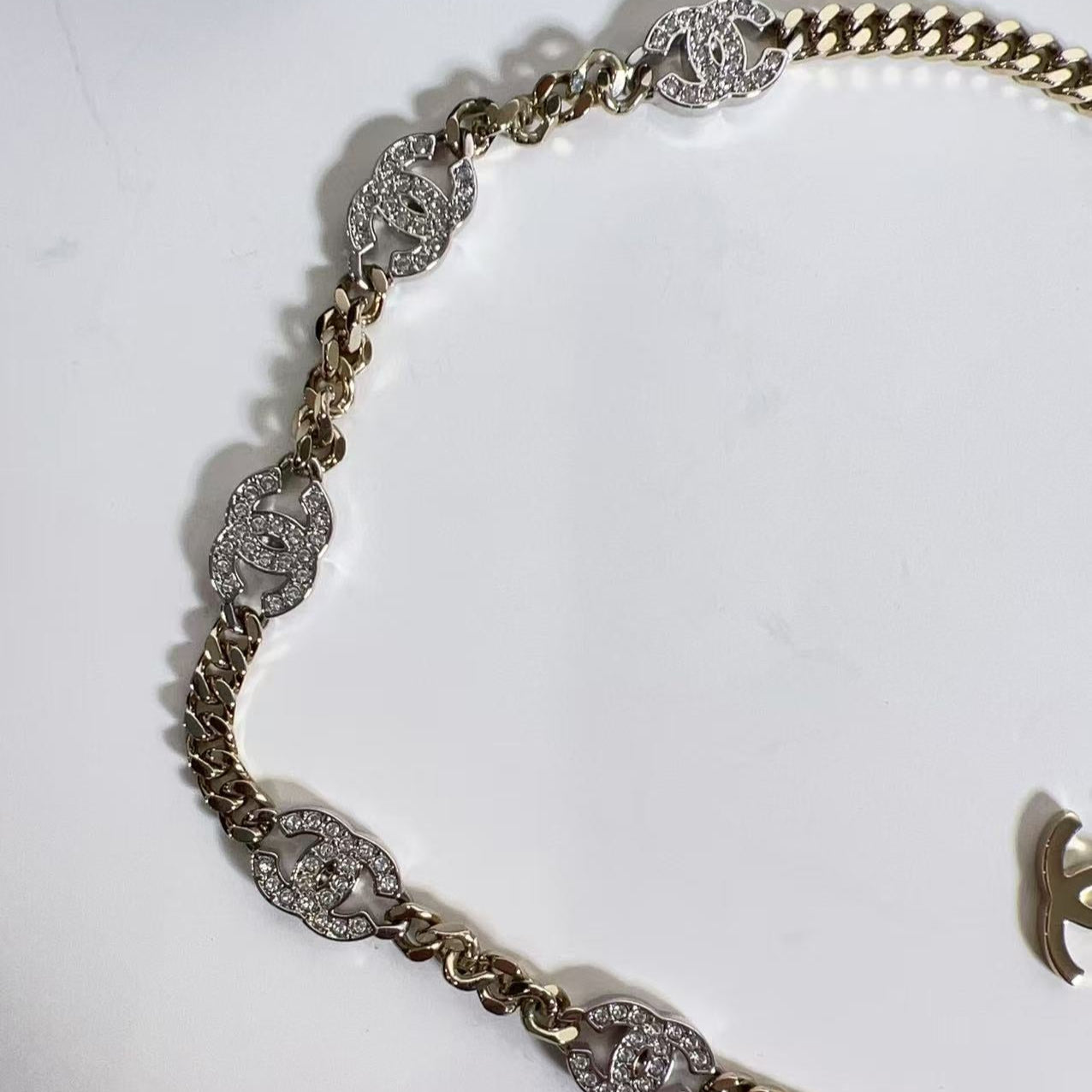 Chanel Choker Metal & Strass Gold, Silver & Crystal