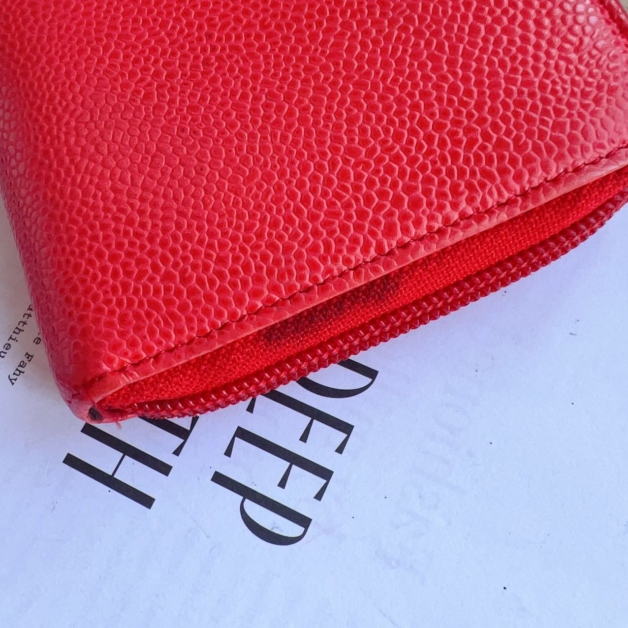 Chanel Caviar Interlocking CC Logo Timeless Continental Wallet