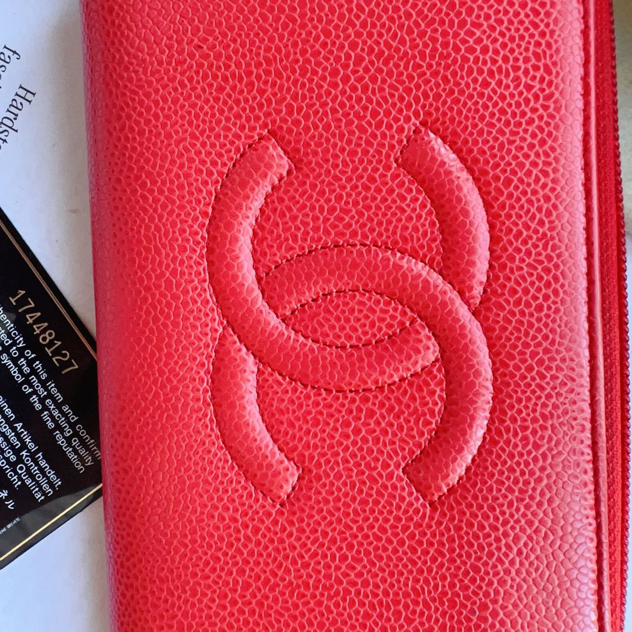 Chanel Caviar Interlocking CC Logo Timeless Continental Wallet