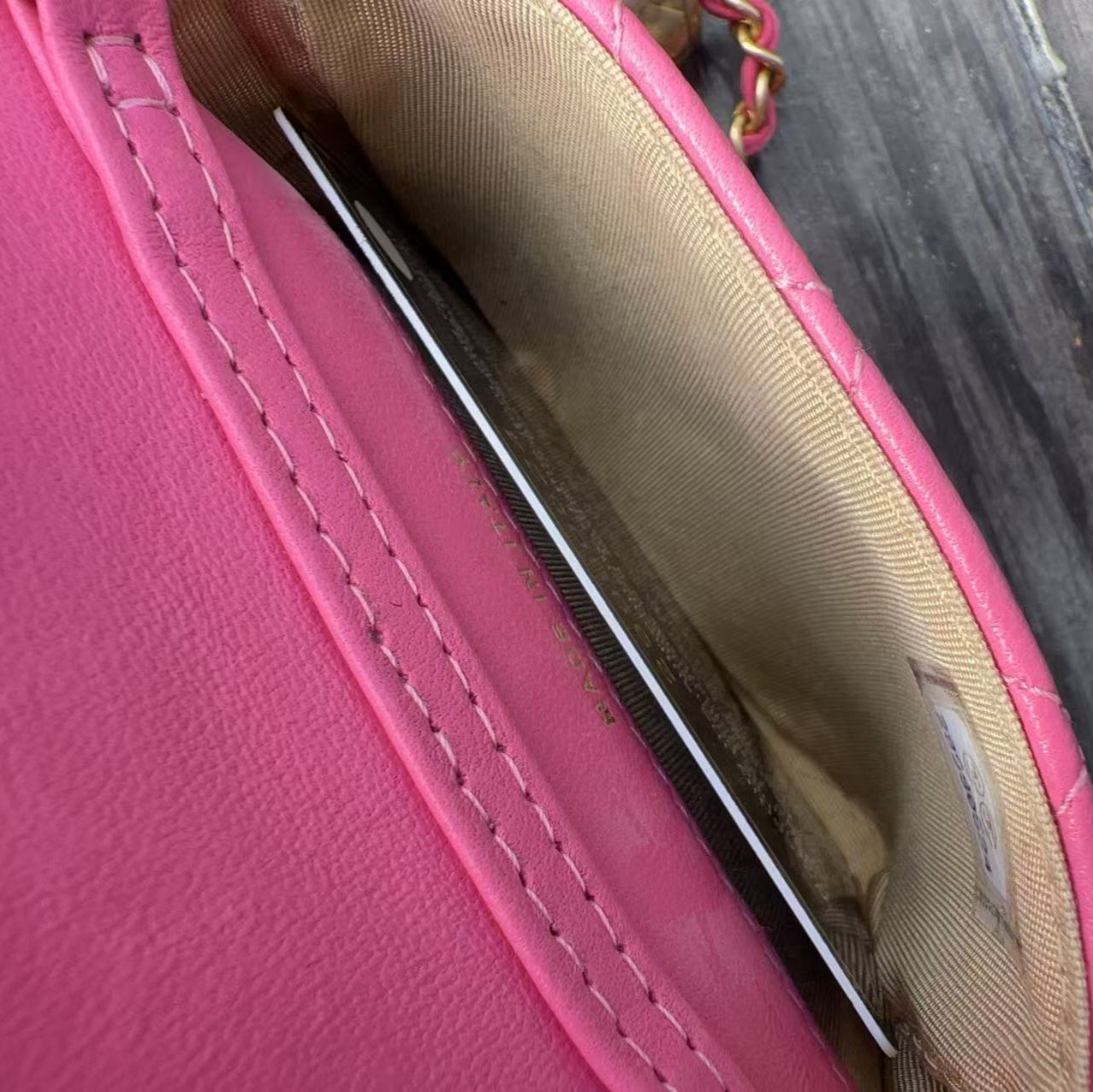 Chanel Lambskin Quilted Flap Belt Bag Clutch Pink